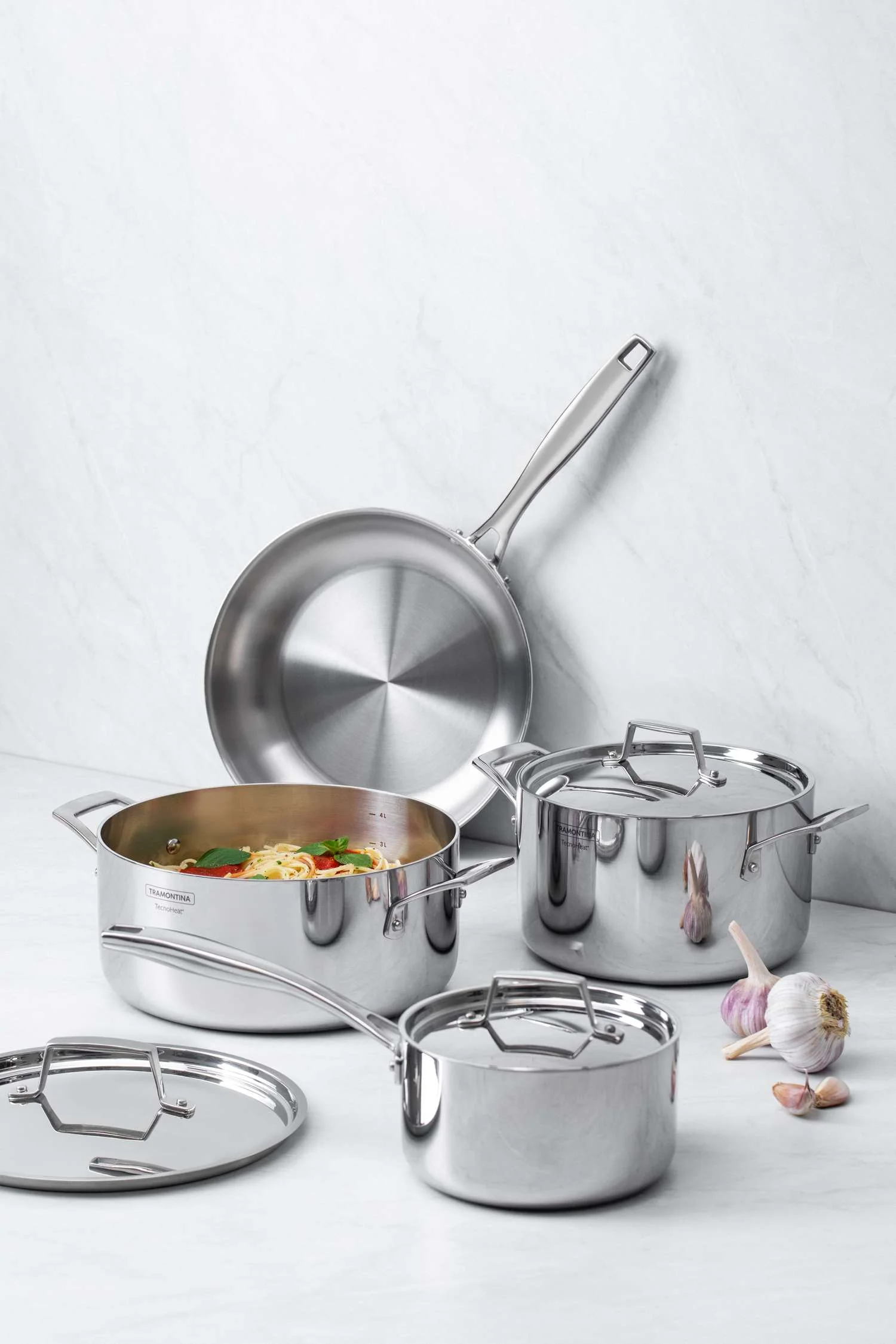 Tramontina 4 Pcs. Grano 3-Ply Stainless Steel Cookware Set - Image 4