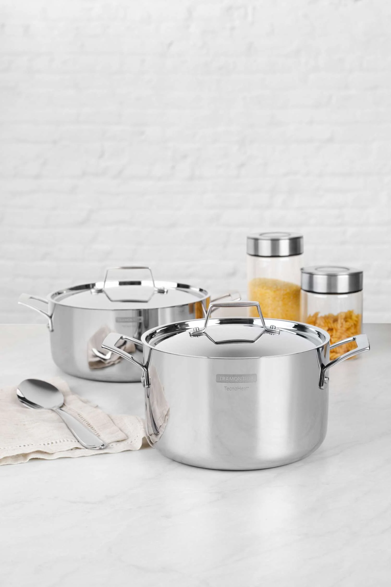 Tramontina 4 Pcs. Grano 3-Ply Stainless Steel Cookware Set - Image 9