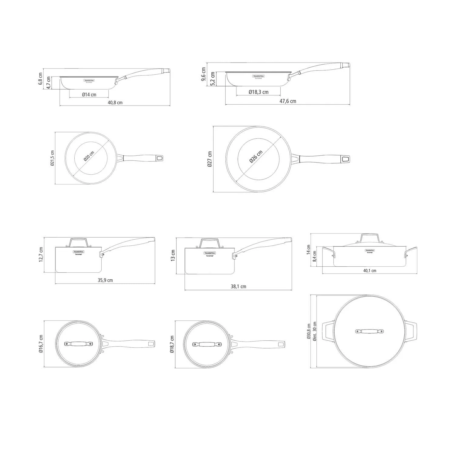 Tramontina 5 Pcs. Grano 3-Ply Stainless Steel Cookware Set - Image 11