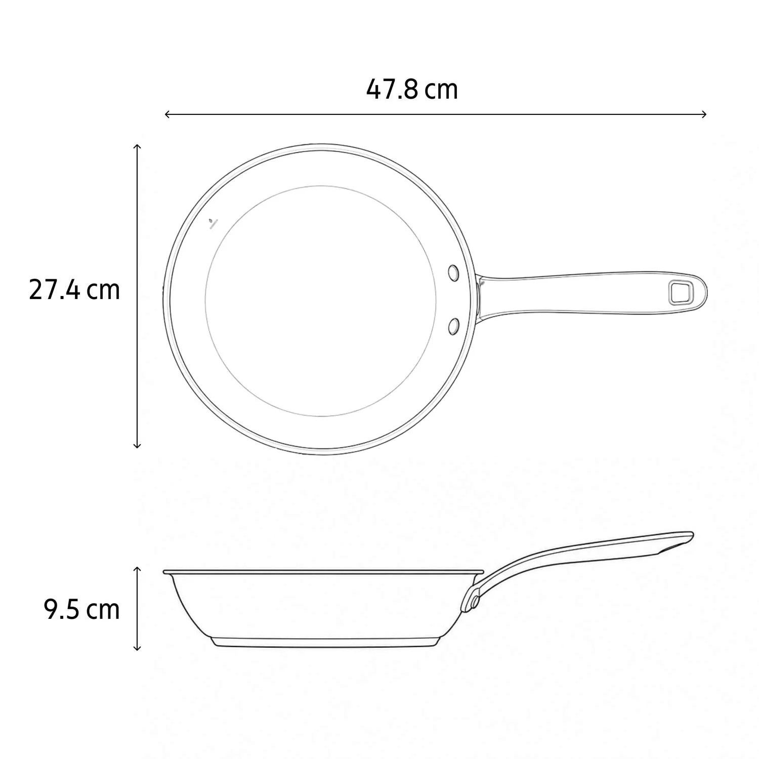 Tramontina Tempo Stainless Steel Frying Pan 26cm (2.1l) - Image 10