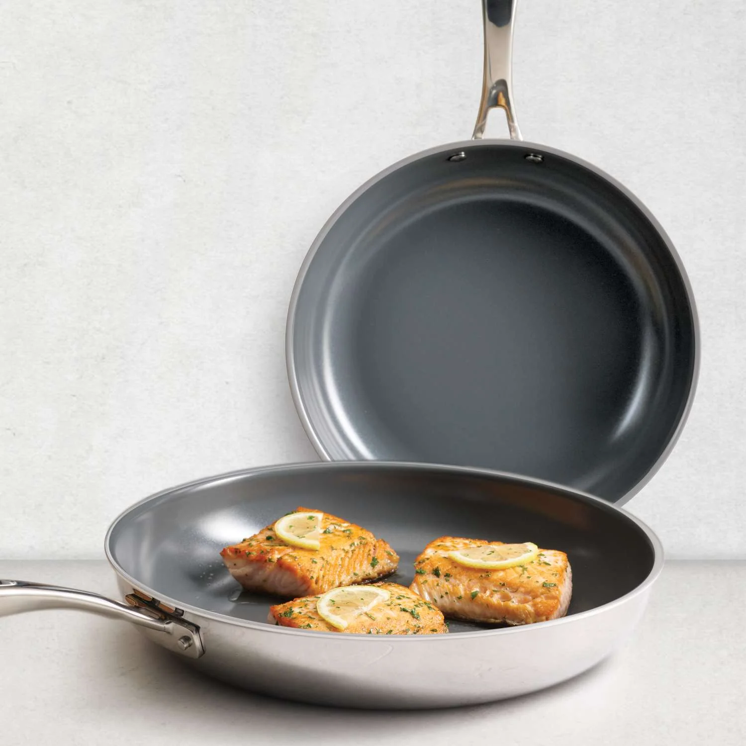 Tramontina 2 Pcs. Tri-Ply Stainless Steel Ceramic Non-Stick Frying Pan Set - Image 12