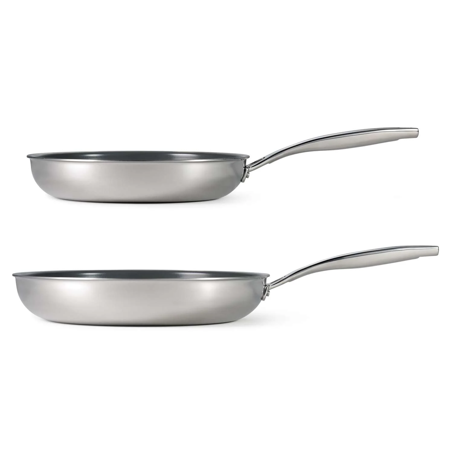 Tramontina 2 Pcs. Tri-Ply Stainless Steel Ceramic Non-Stick Frying Pan Set - Image 2