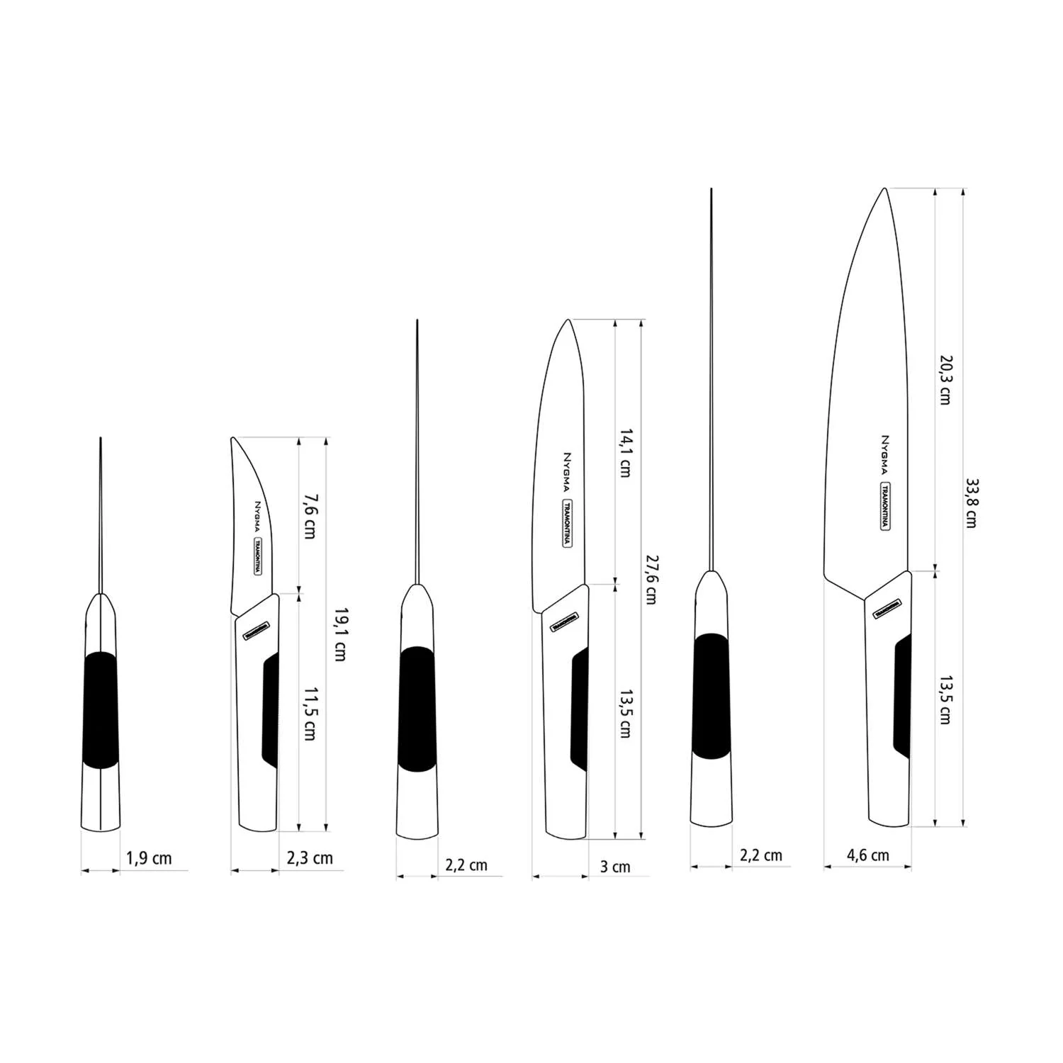 Tramontina 3 Pcs. Kitchen Knife Set - Image 7