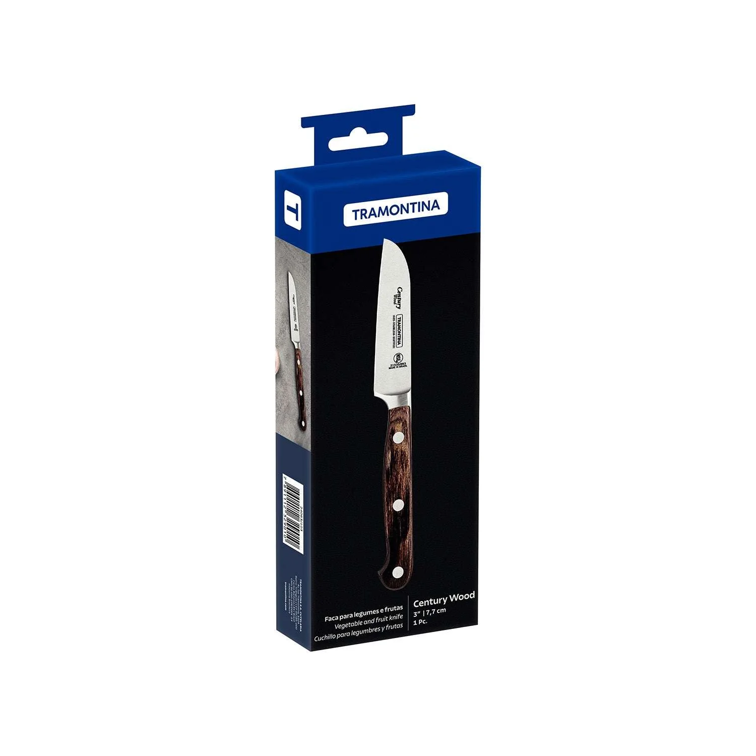 Tramontina Dishwasher-safe Wooden Handle 3" Peeling Knife - Image 4