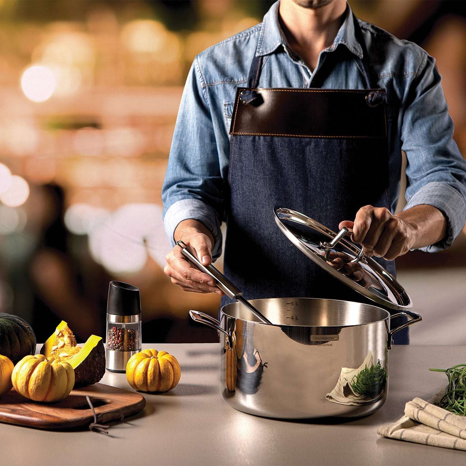 Tramontina Grano 3-Ply Stainless Steel 6 Pcs. Cookware Set - Image 4