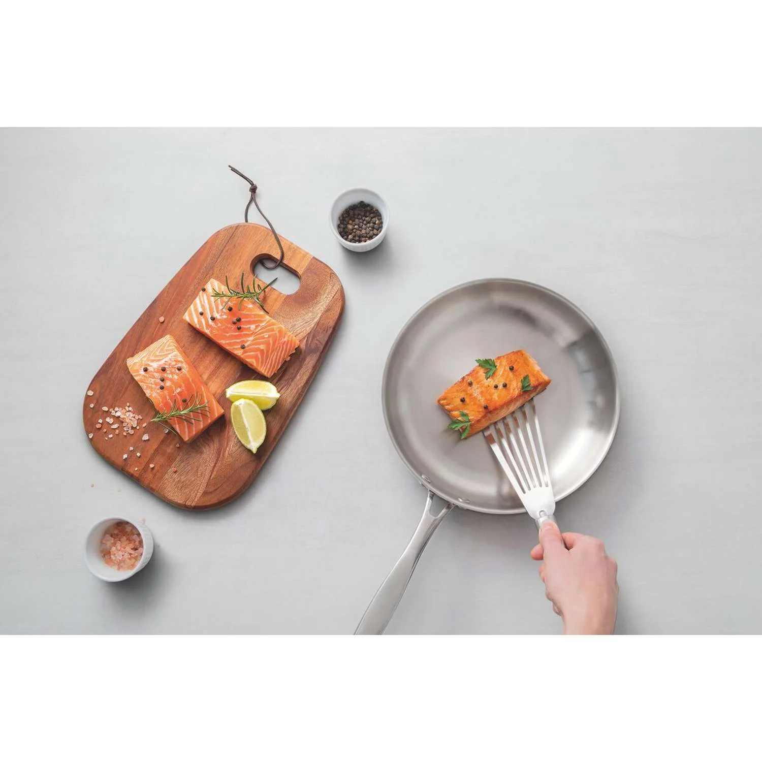 Tramontina Grano 3-Ply Stainless Steel Frying Pan 30cm (3.4l) - Image 6
