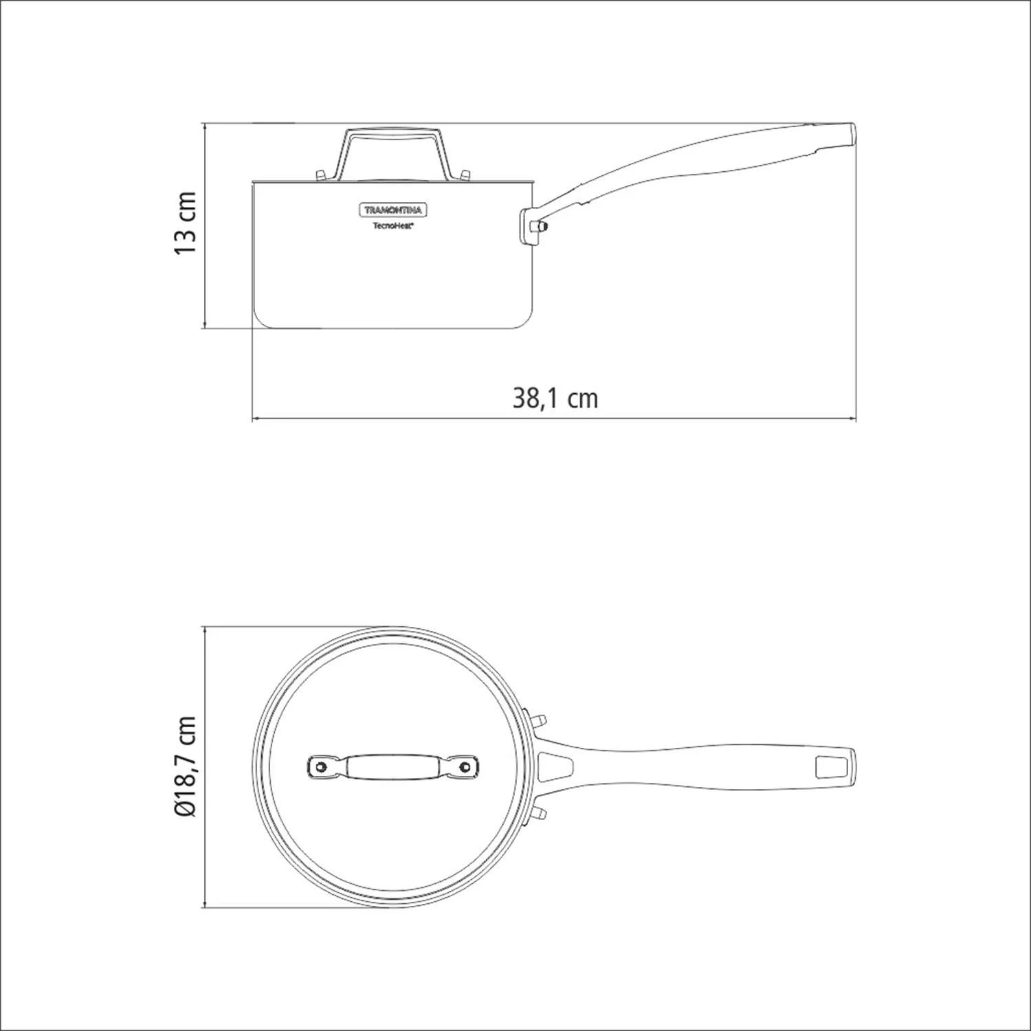 Tramontina Grano 3-Ply Stainless Steel Saucepan 18cm (2.2l) - Image 12
