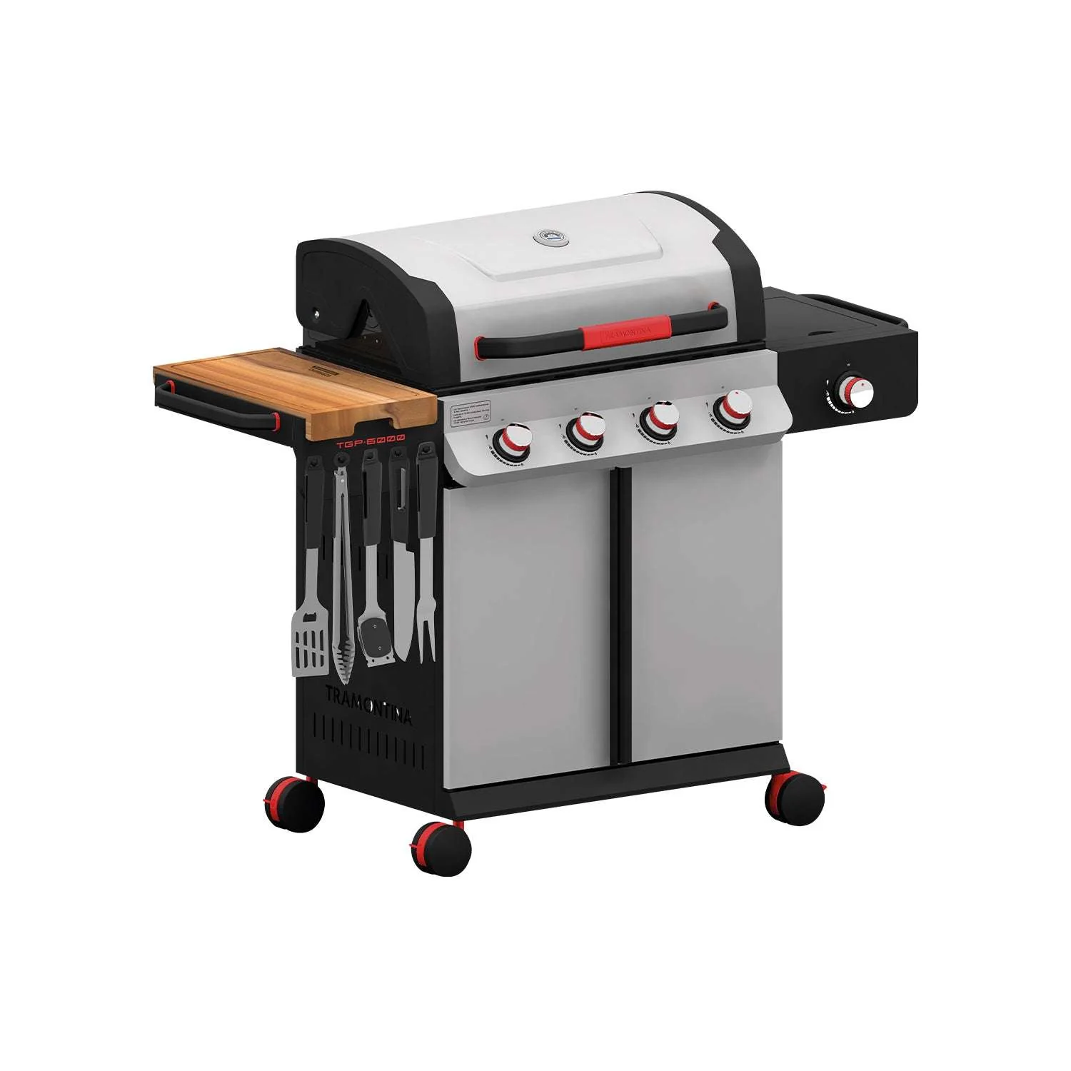 Tramontina 5 Burner Gas BBQ Grill with Side Burner