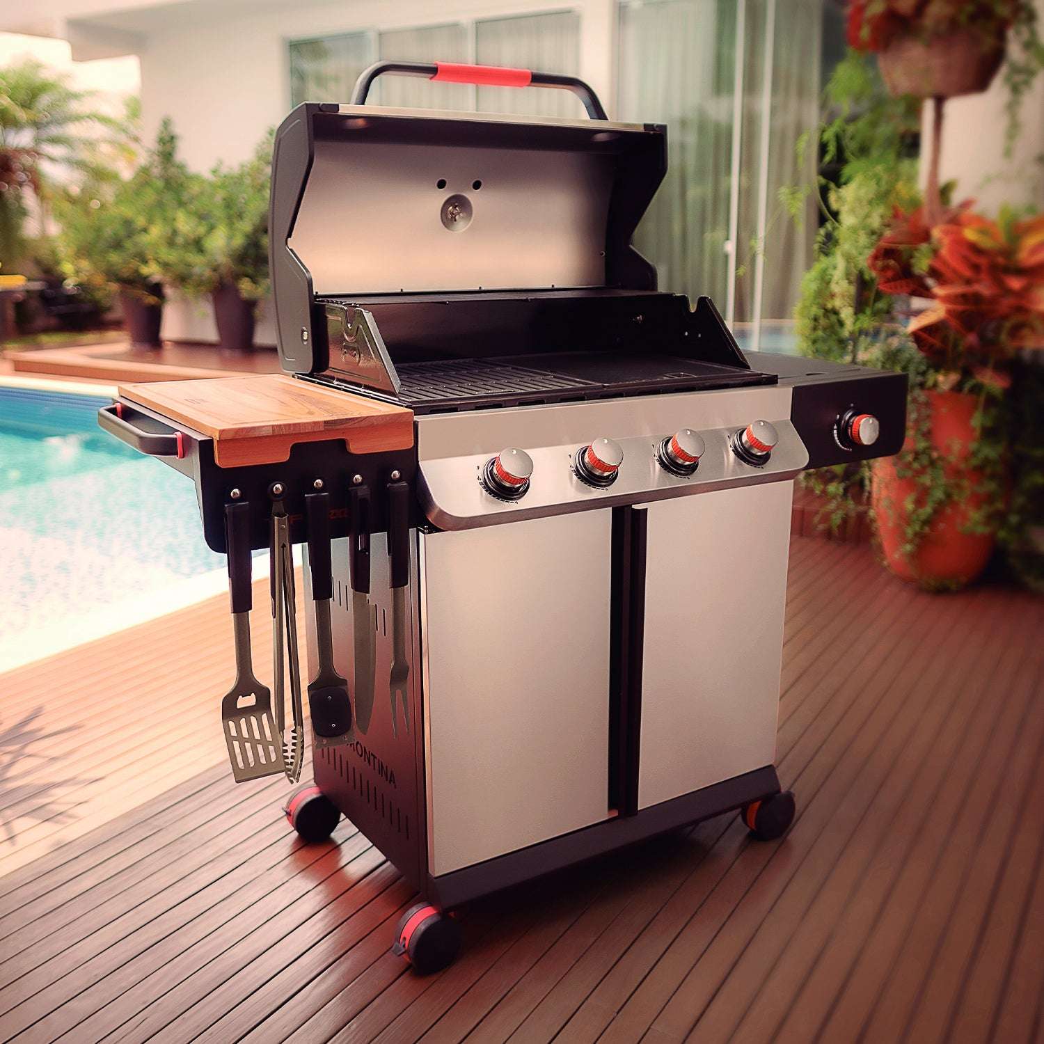 Tramontina 5 Burner Gas BBQ Grill with Side Burner - Image 6