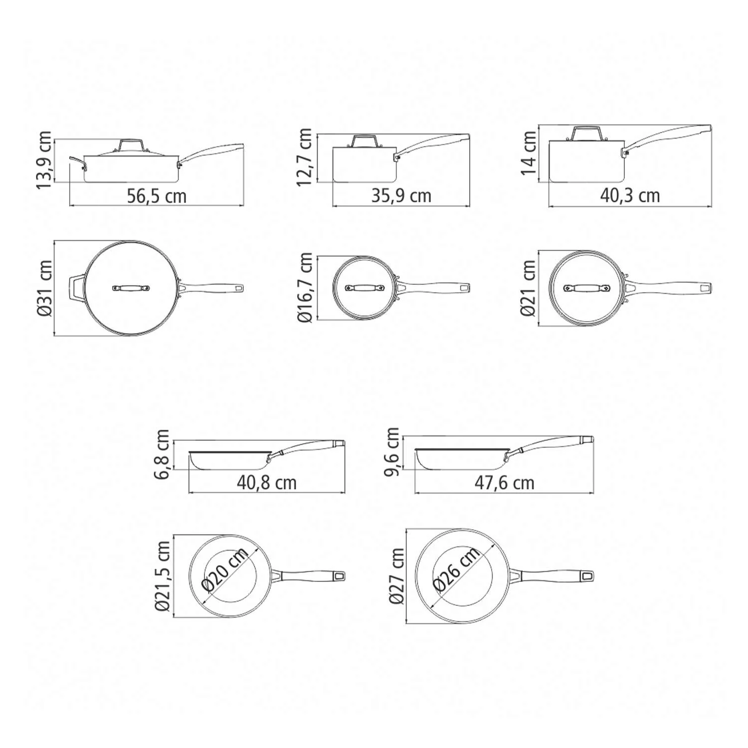 Tramontina 5 Pcs. Grano 3-Ply Stainless Steel Cookware Set - Image 8