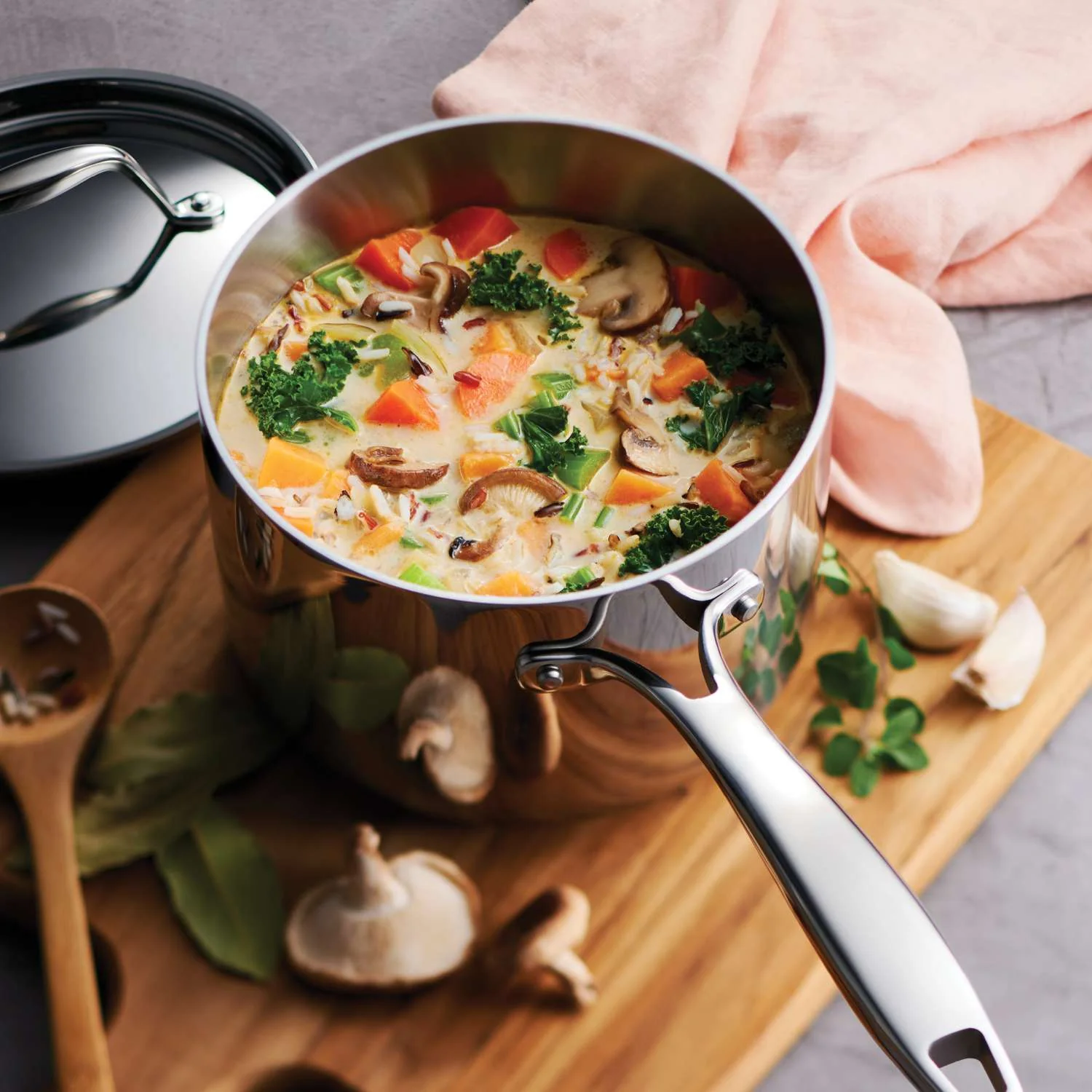 Tramontina 5 Pcs. Grano 3-Ply Stainless Steel Cookware Set - Image 4
