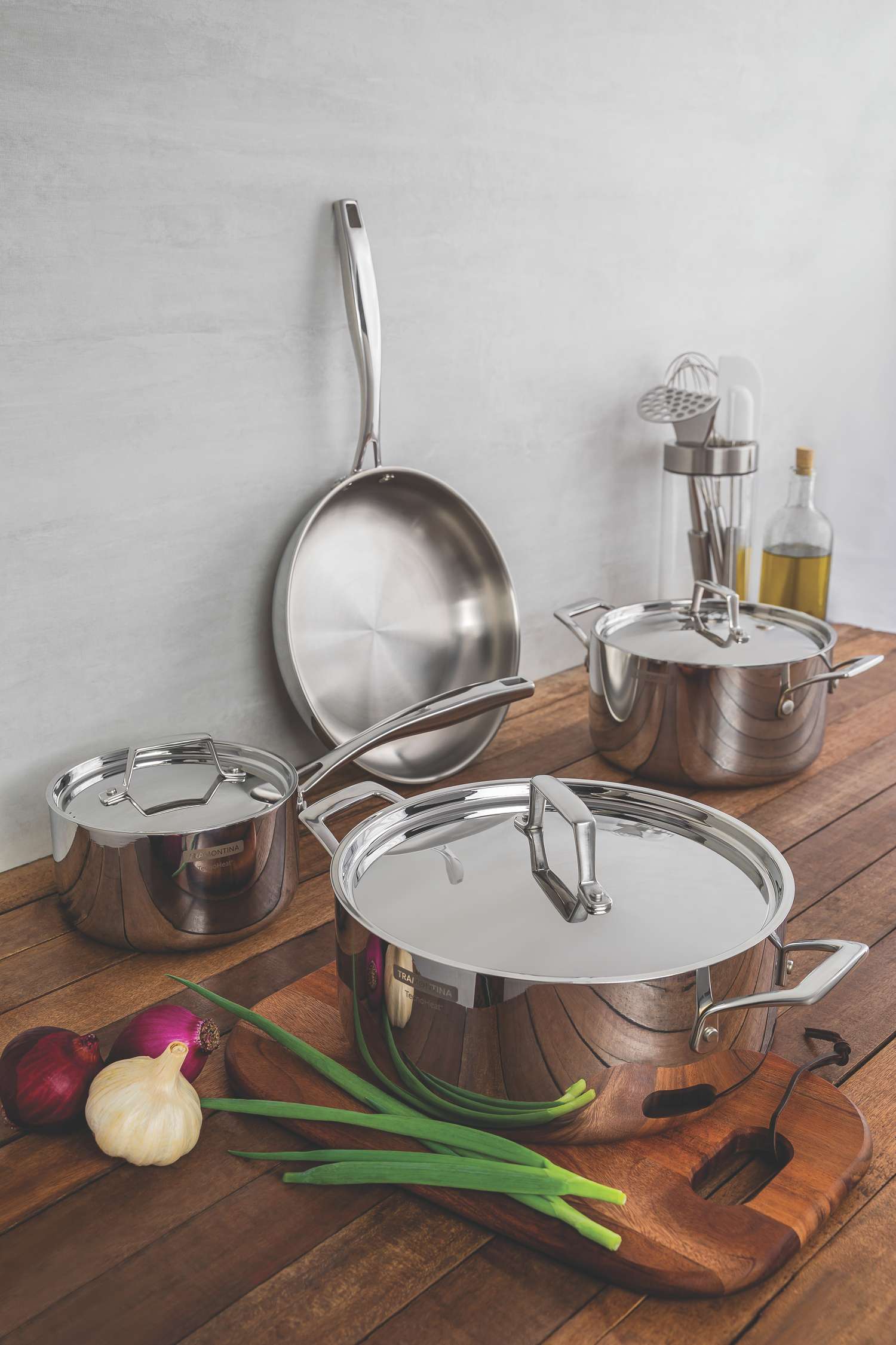 Tramontina 5 Pcs. Grano 3-Ply Stainless Steel Cookware Set - Image 8