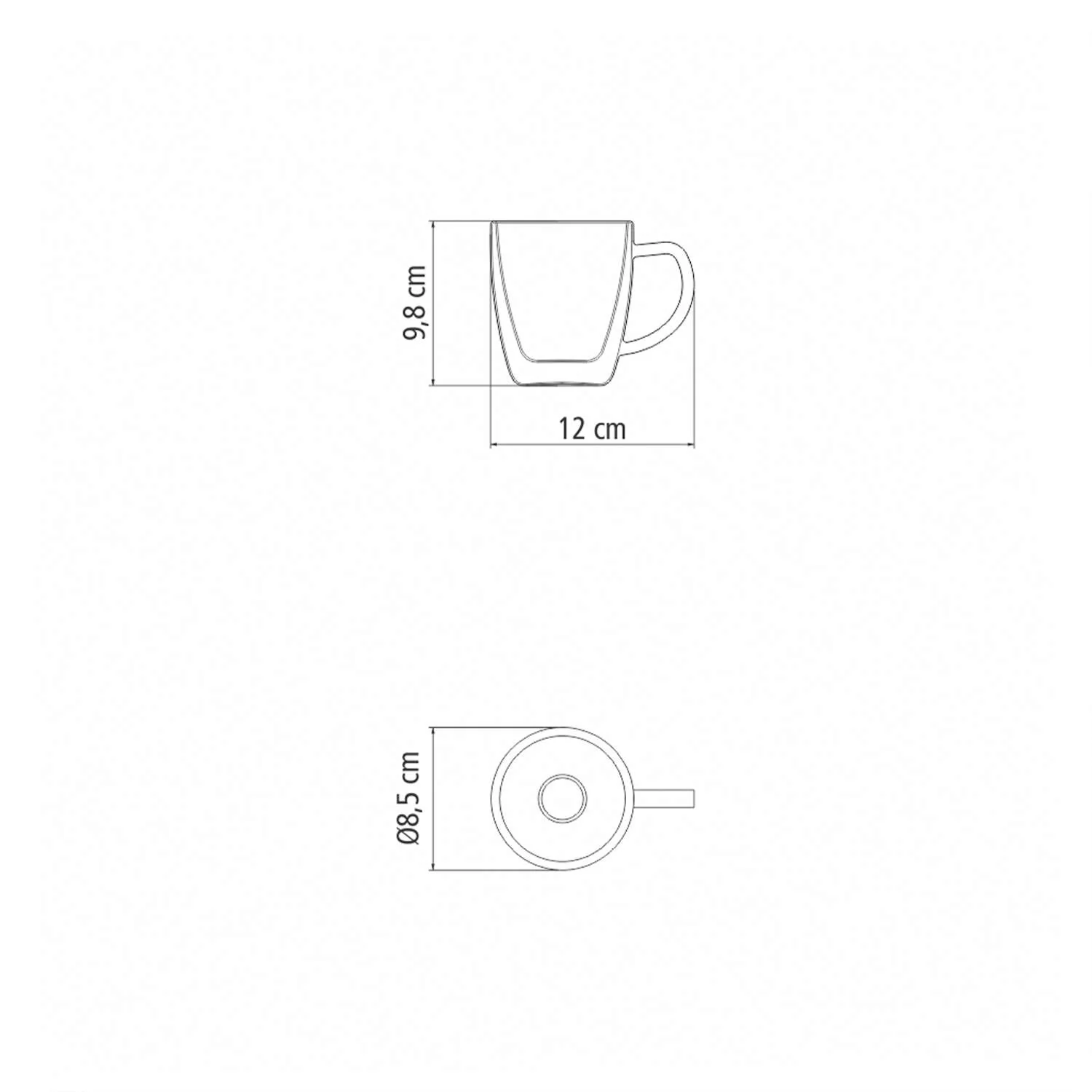 Tramontina 6 Pcs. Double Walled Coffee and Tea Glasses with Handles - Image 9