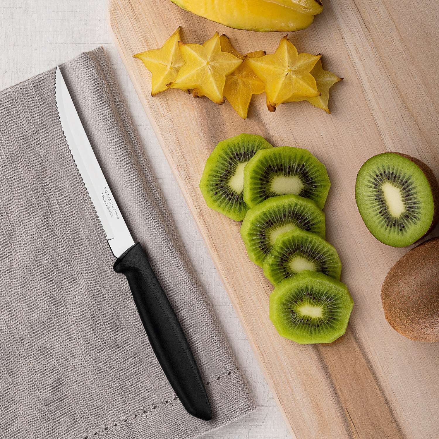Tramontina 6 Pcs. Fruit/Tomato Knife Set (Pointed tip, Black) - Image 4
