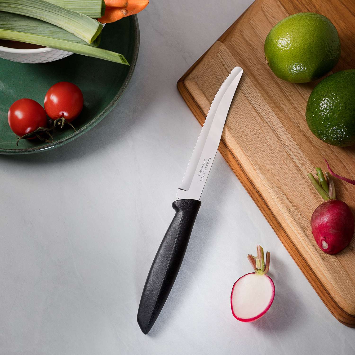 Tramontina 6 Pcs. Fruit/Tomato Knife Set (Rounded tip, Black) - Image 4