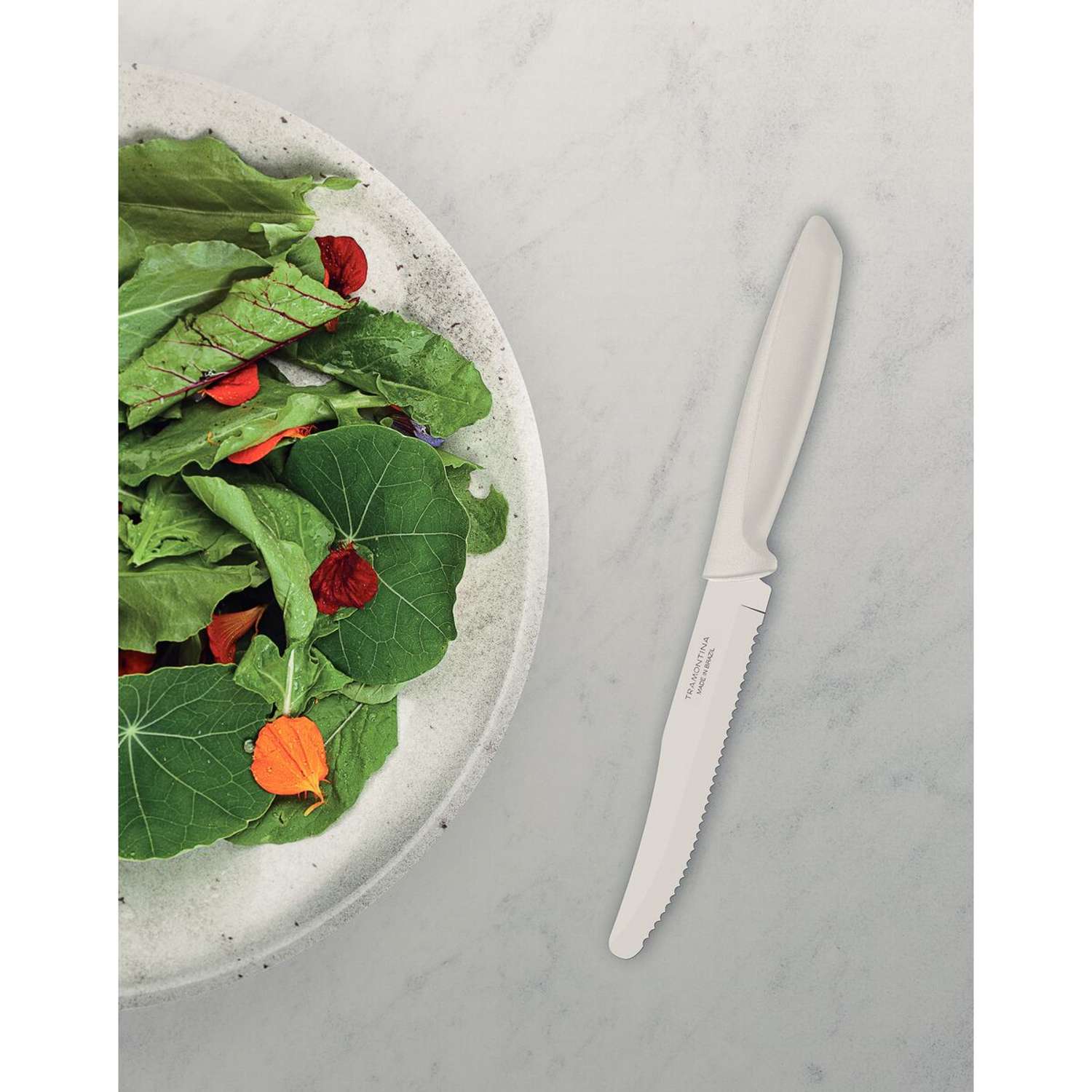 Tramontina 6 Pcs. Fruit/Tomato Knife Set (Rounded tip, White) - Image 3