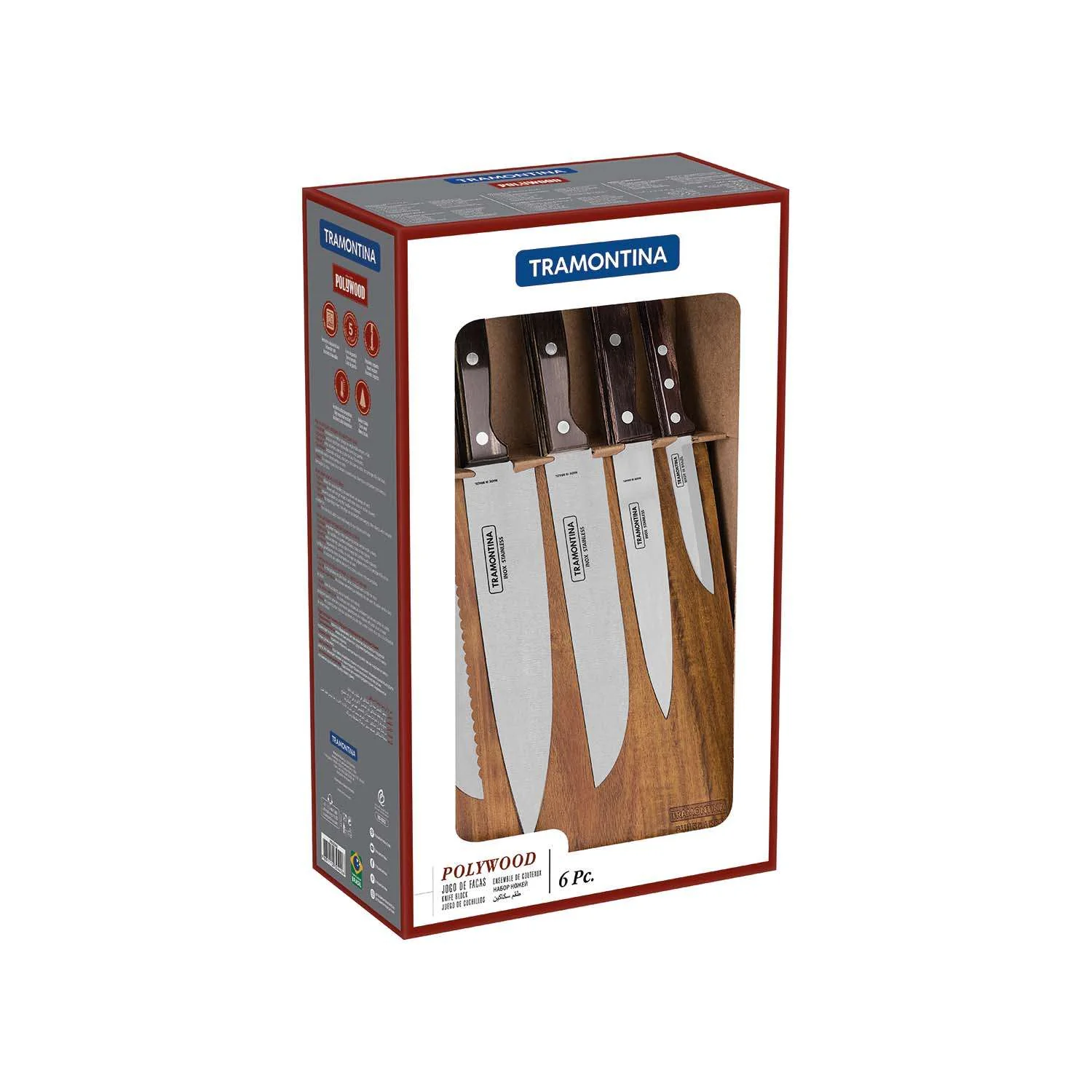 Tramontina 6 Pcs. Magnetic Knife Block - Image 8