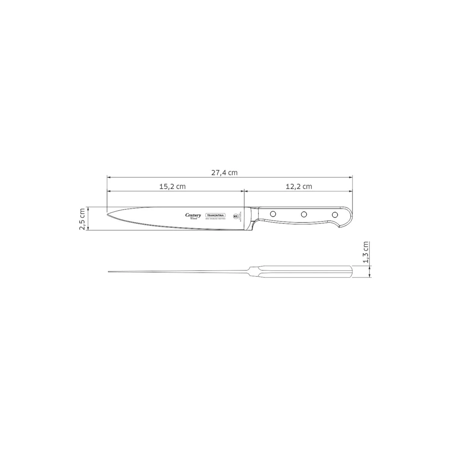Tramontina Dishwasher-safe Wooden Handle 6" Utility Knife - Image 3