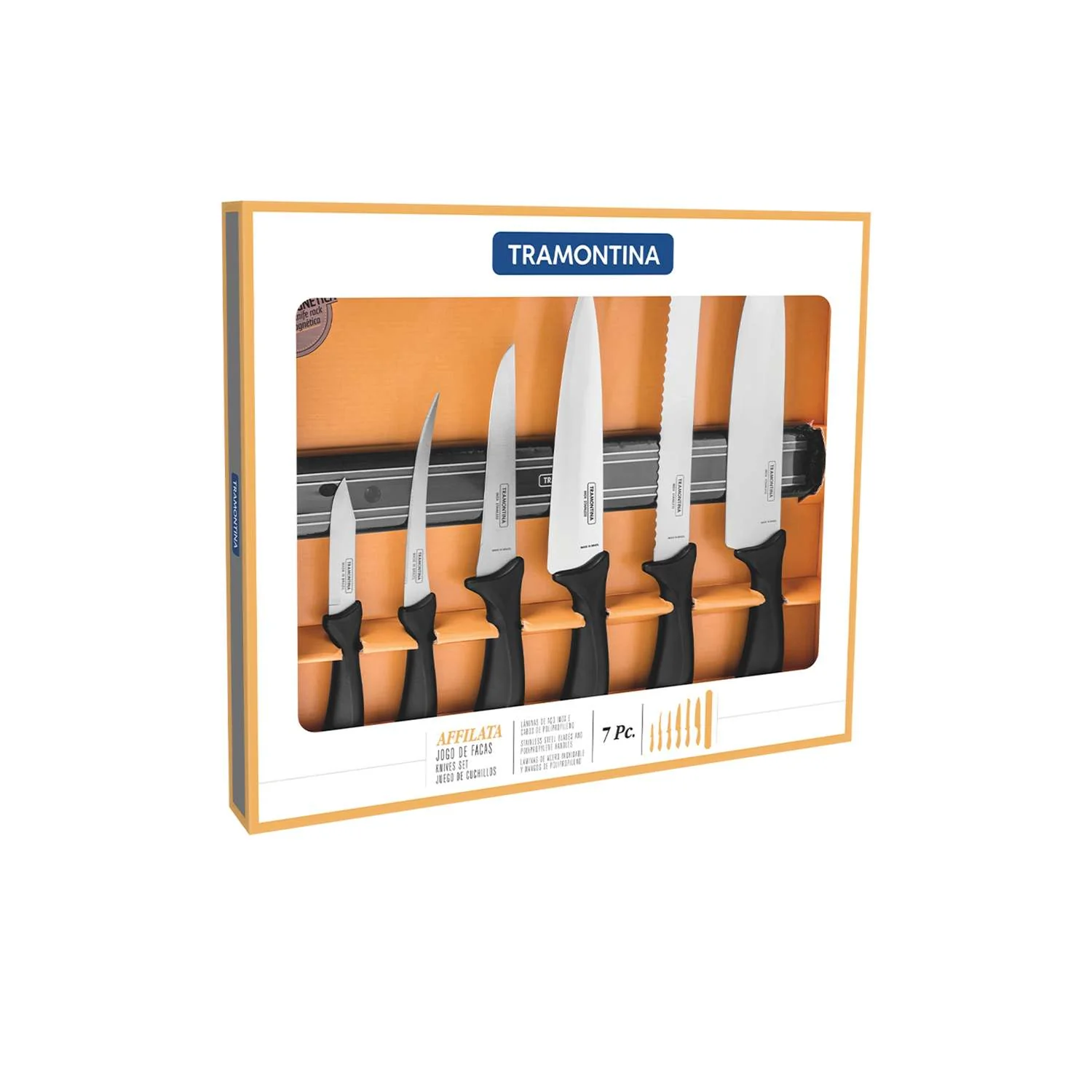 Tramontina 7 Pcs. Kitchen Knife Set with Magnetic Rack - Image 5