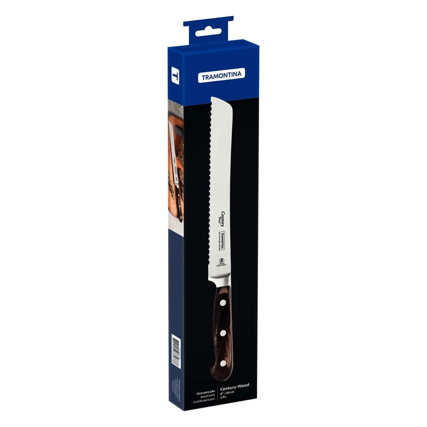 Tramontina Dishwasher-safe Wooden Handle 8" Bread Knife - Image 4