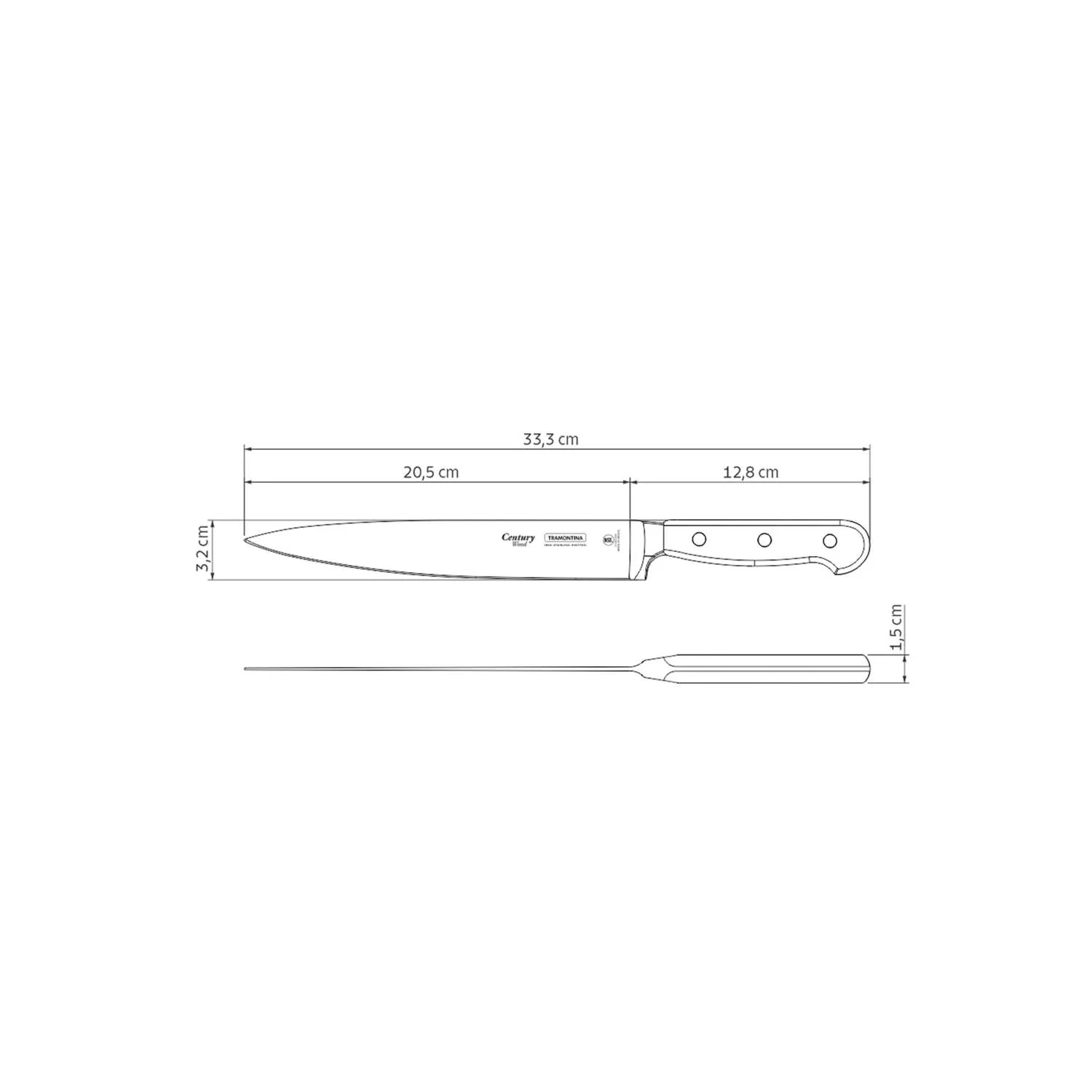 Tramontina Dishwasher-safe Wooden Handle 8" Carving Knife - Image 3