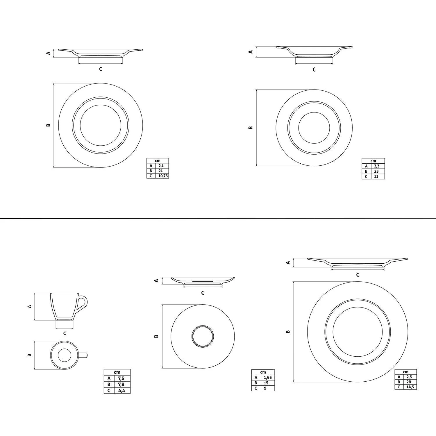 Tramontina Abstratta 20 Pcs. Fine Porcelain Dinner Set - Image 11