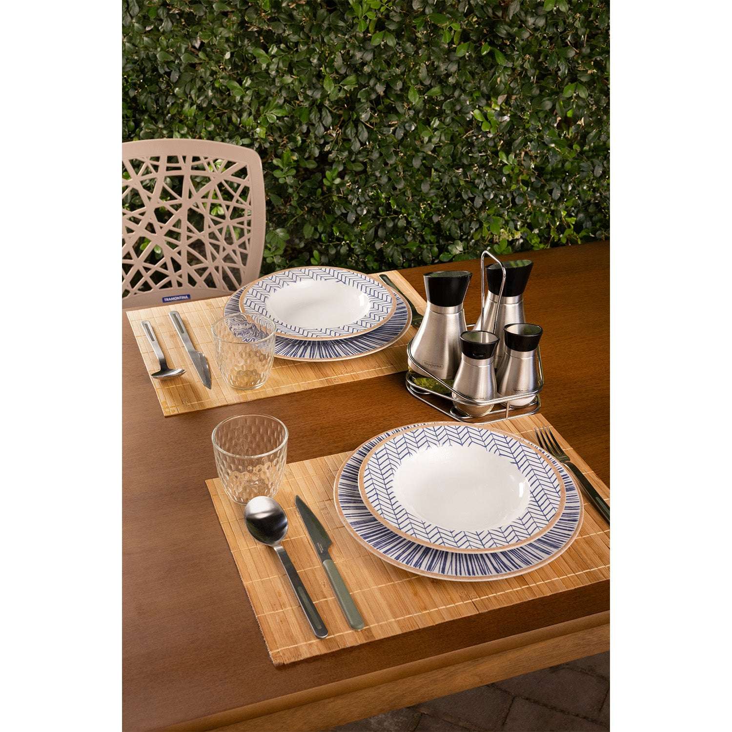 Tramontina Abstratta 20 Pcs. Fine Porcelain Dinner Set - Image 9