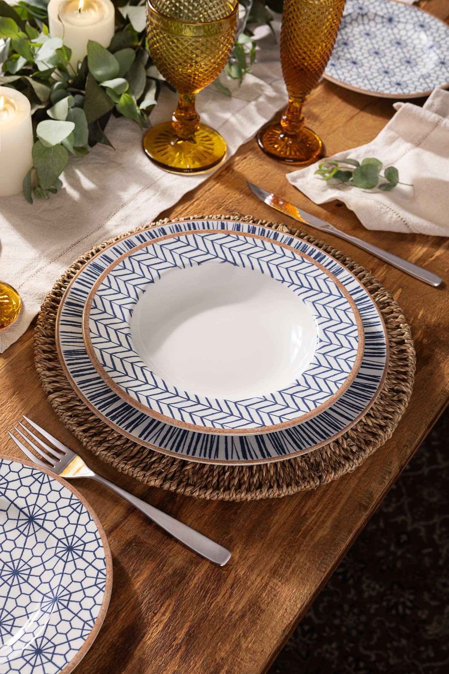 Tramontina Abstratta 6 Pcs. Fine Porcelain Side Plate Set 21 cm - Image 4