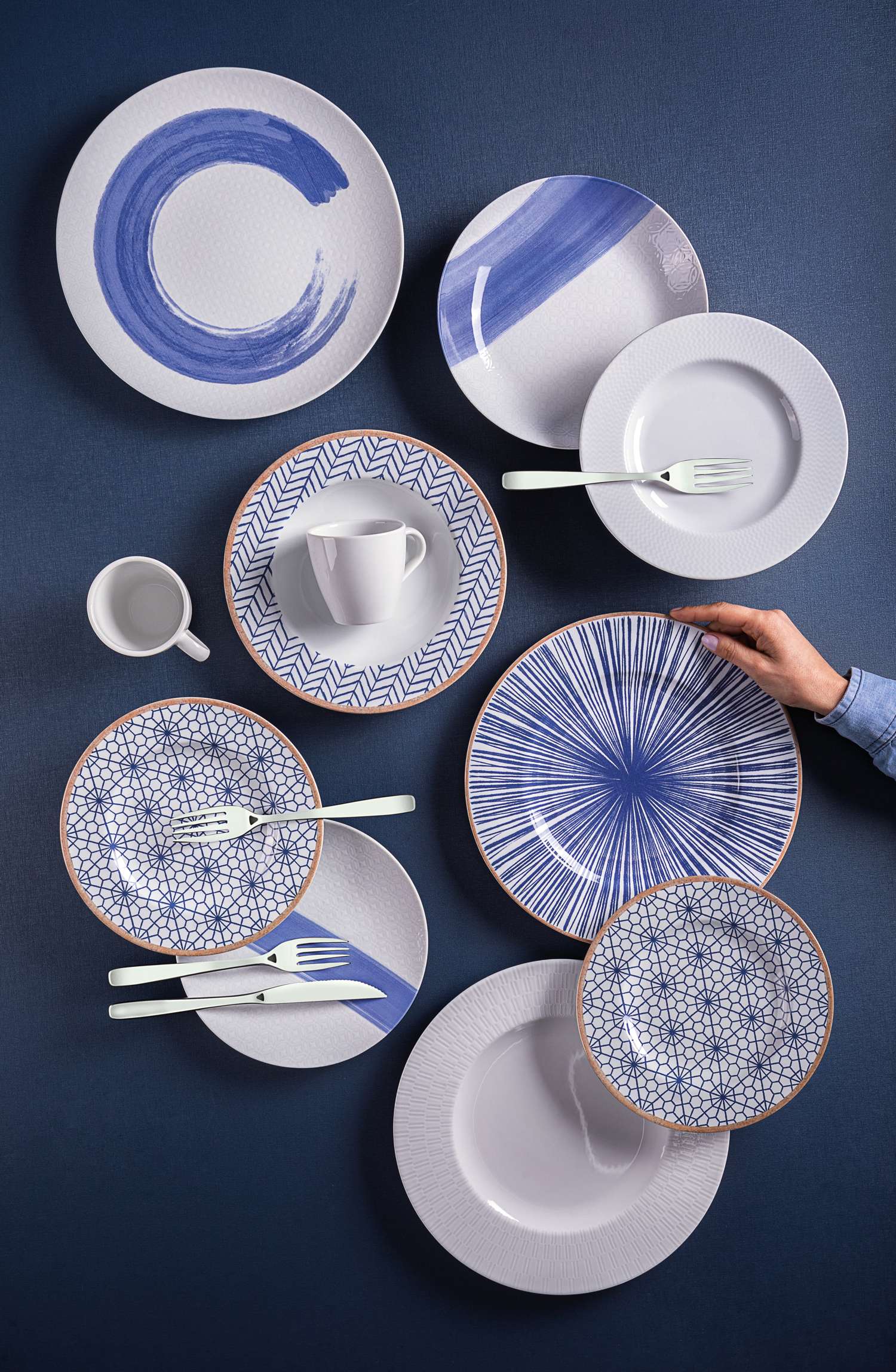 Tramontina Abstratta 6 Pcs. Fine Porcelain Side Plate Set 21 cm - Image 5