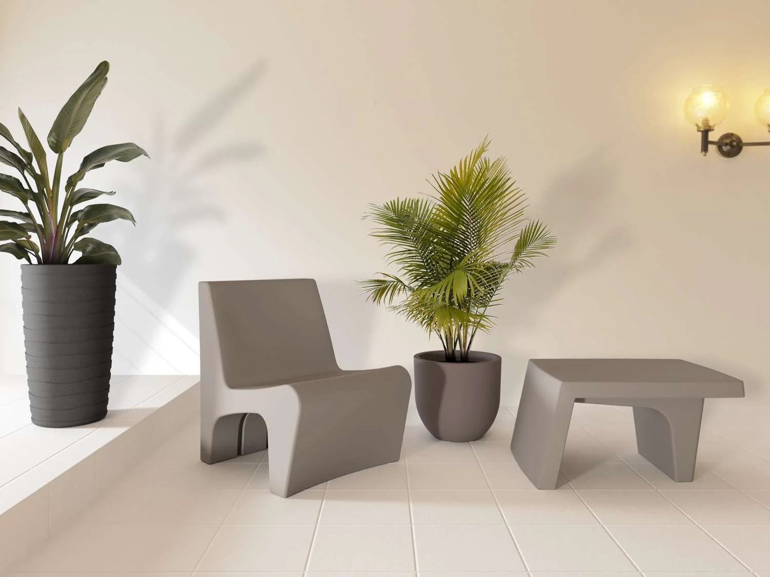Tramontina Berta 3 Pcs. Polyethylene Lounge Set - Image 6