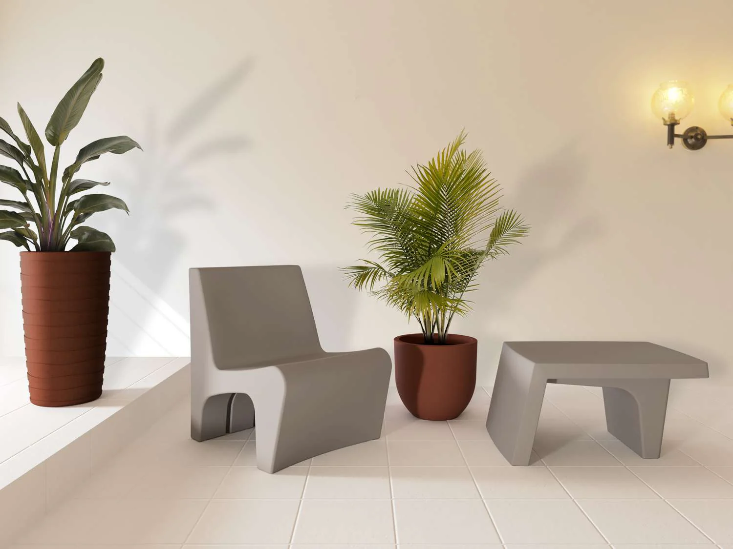 Tramontina Berta 3 Pcs. Polyethylene Lounge Set - Image 9