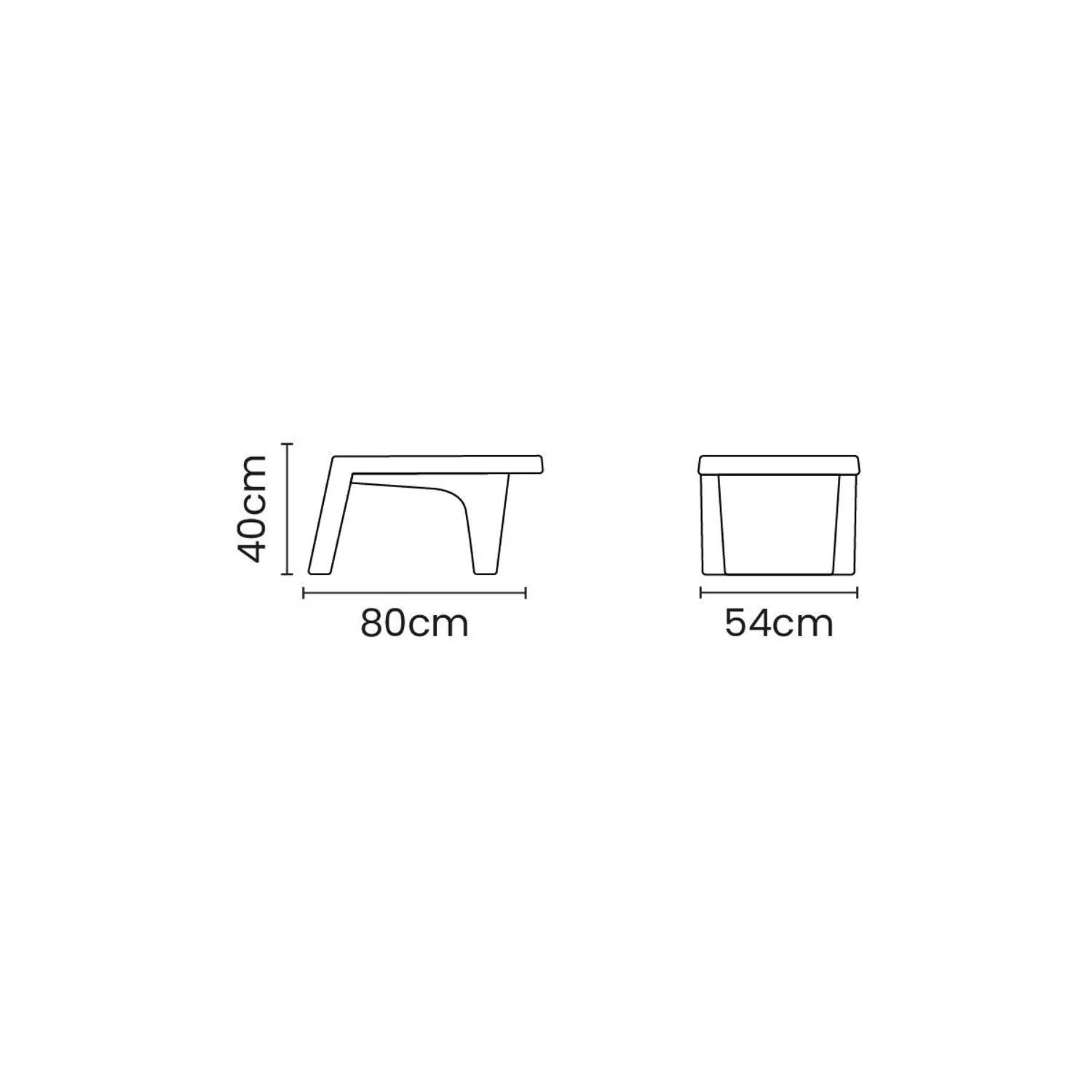 Tramontina Berta Polyethylene Coffee Table (Burgundy) - Image 4
