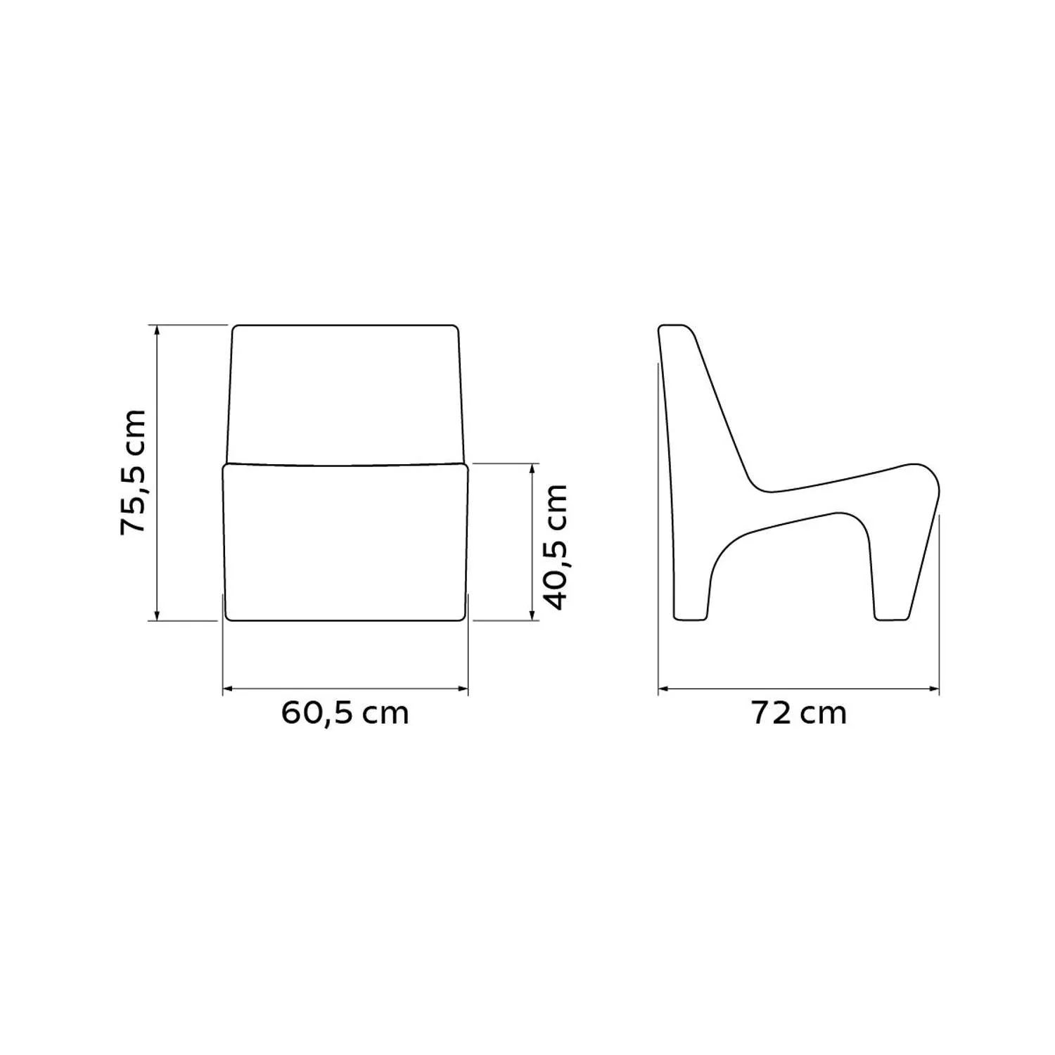 Tramontina Berta Polyethylene Lounge Chair (Grey) - Image 9