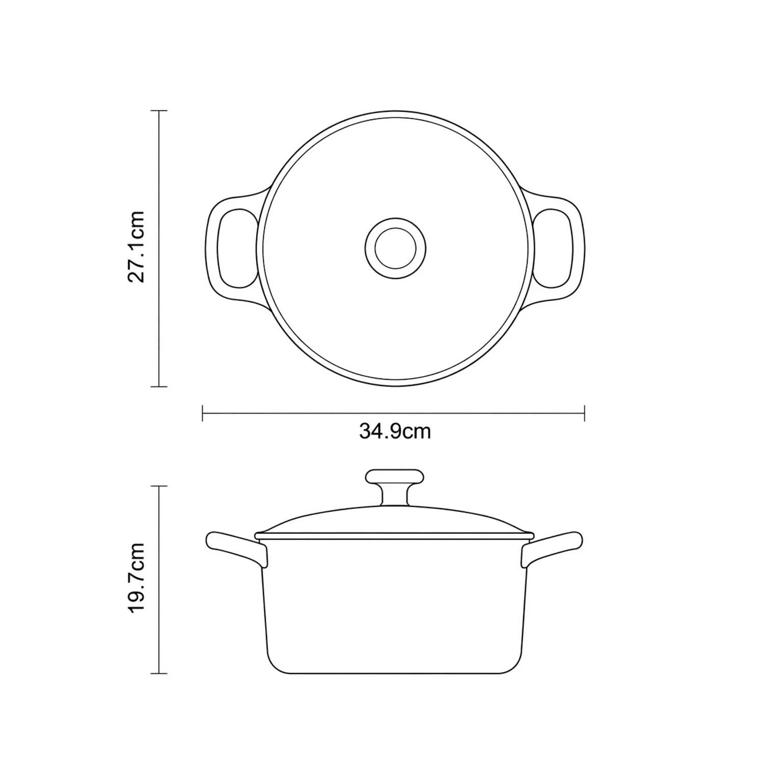 Tramontina Bestow Enamelled Cast Iron Casserole 26 cm - Red - Image 12