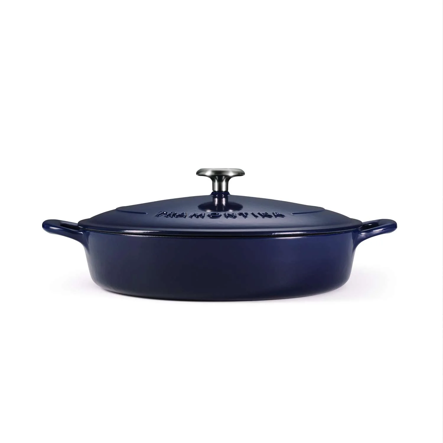 Tramontina Bestow Enamelled Cast Iron Shallow Casserole 30 cm - Blue - Image 3