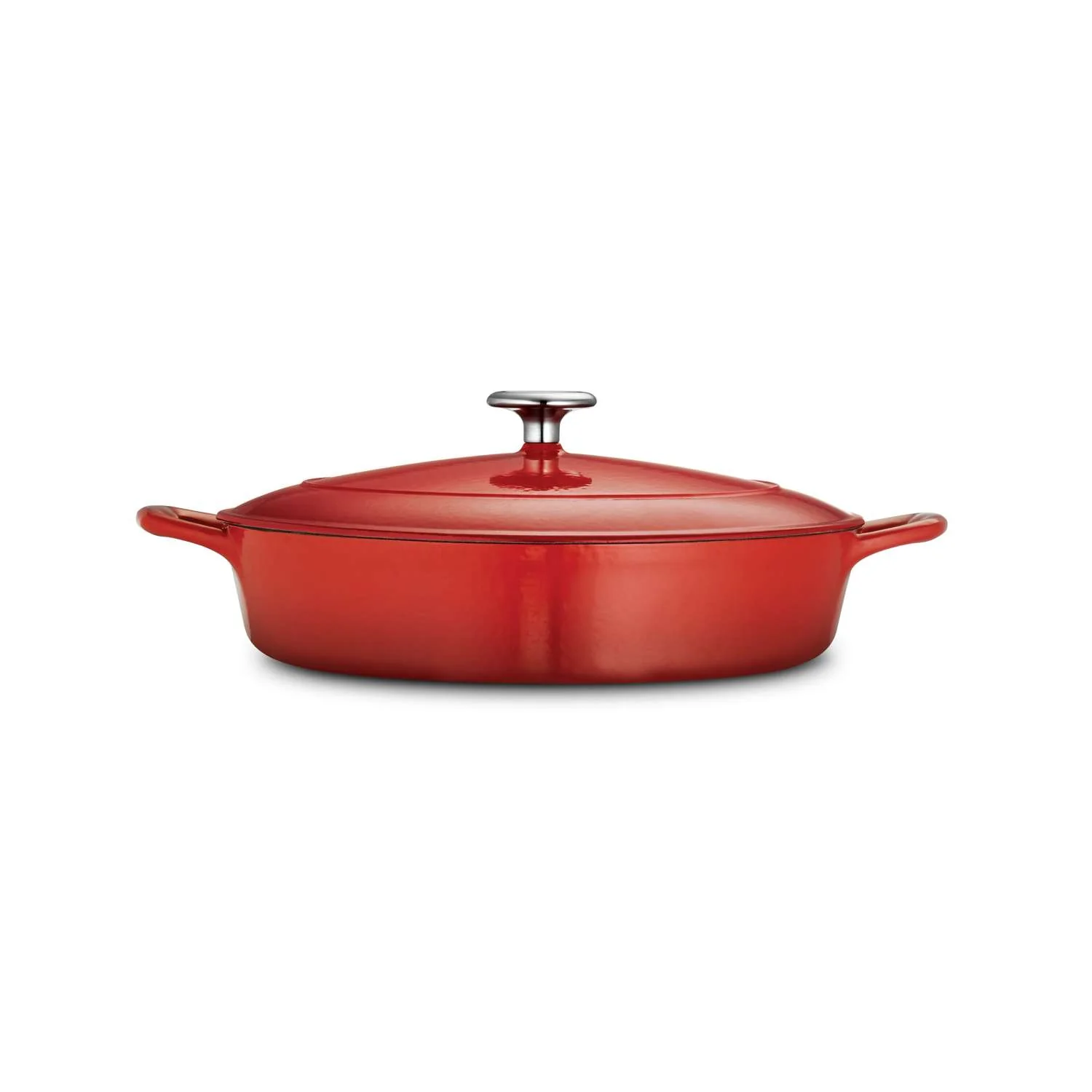 Tramontina Bestow Enamelled Cast Iron Shallow Casserole 30 cm - Red - Image 3