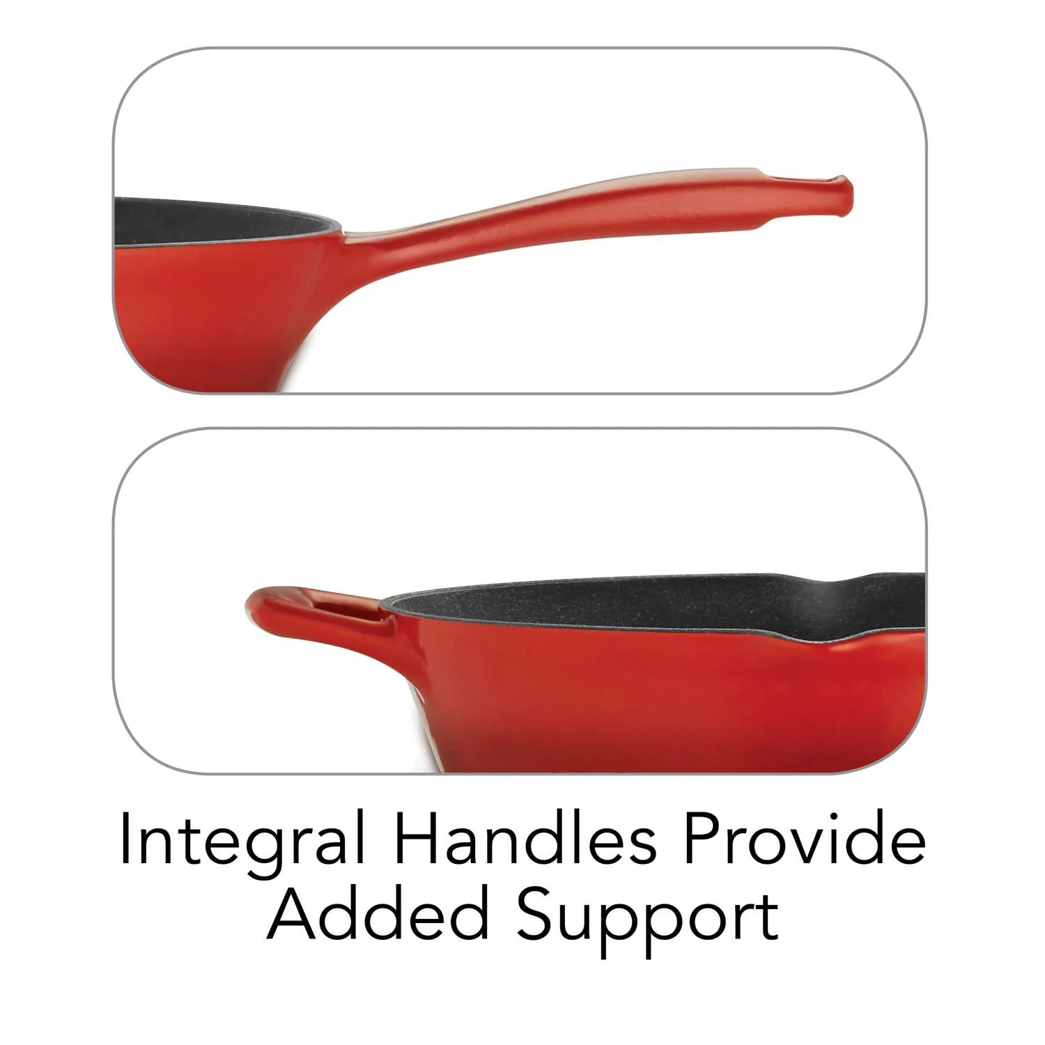 Tramontina Bestow Enamelled Cast Iron Skillet 25 cm - Red - Image 12