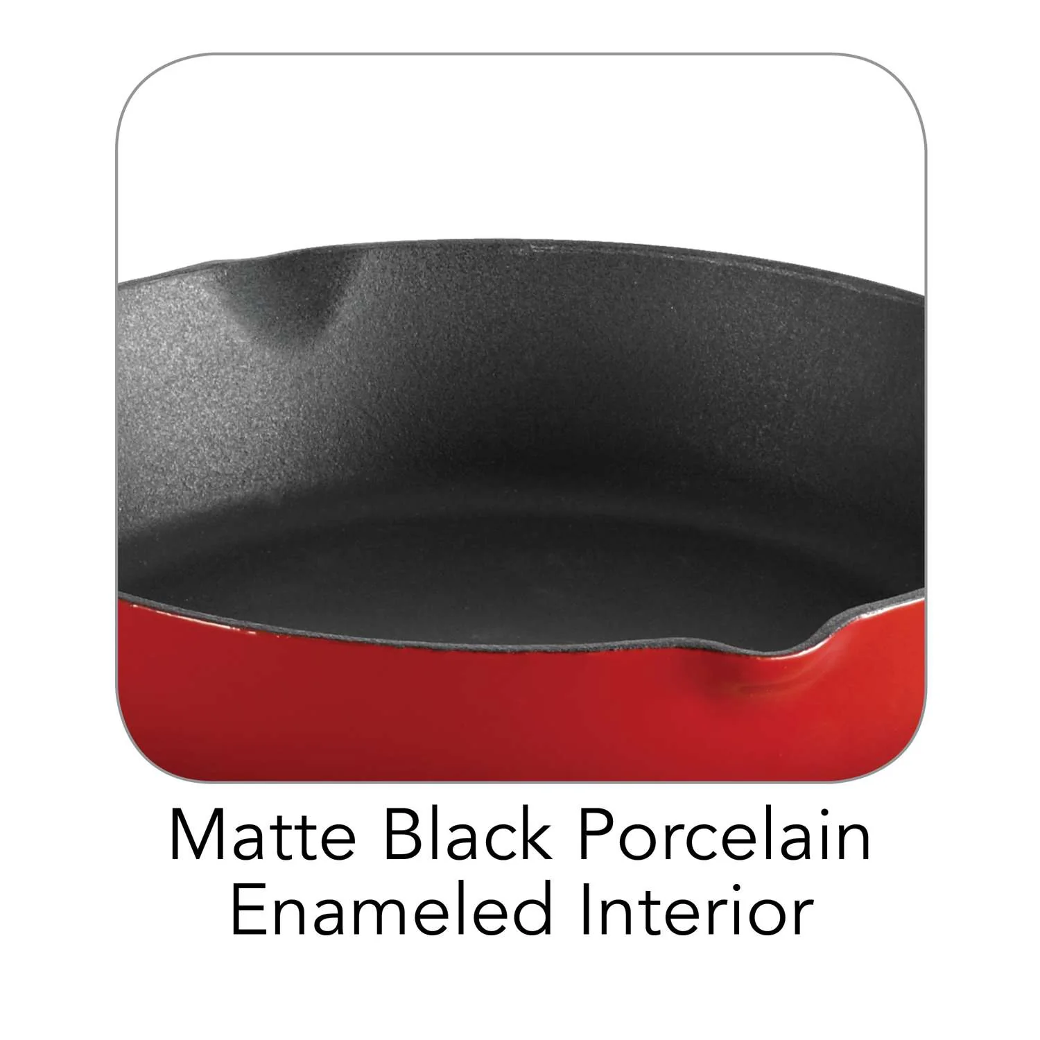 Tramontina Bestow Enamelled Cast Iron Skillet 25 cm - Red - Image 13
