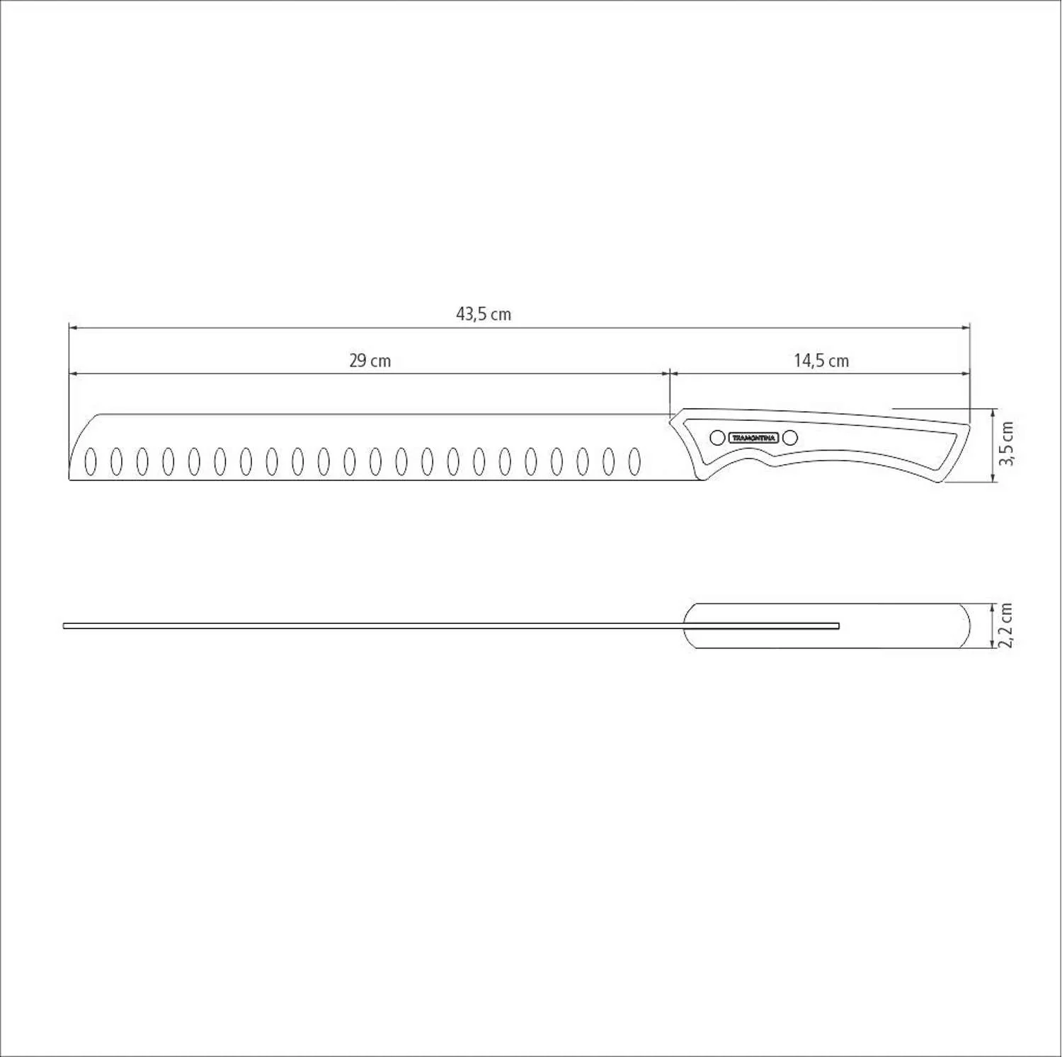 Tramontina Black Collection 12" Slicing Knife - Image 5