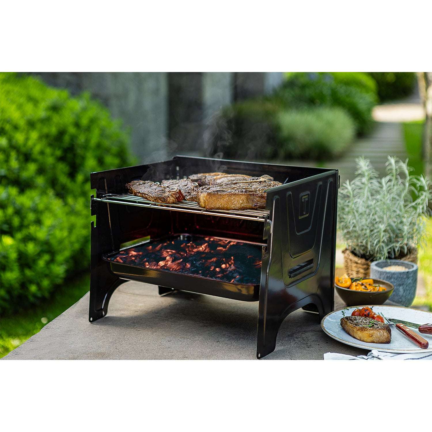 Tramontina Carbon Steel Flat-Packed Portable BBQ Grill - Image 2
