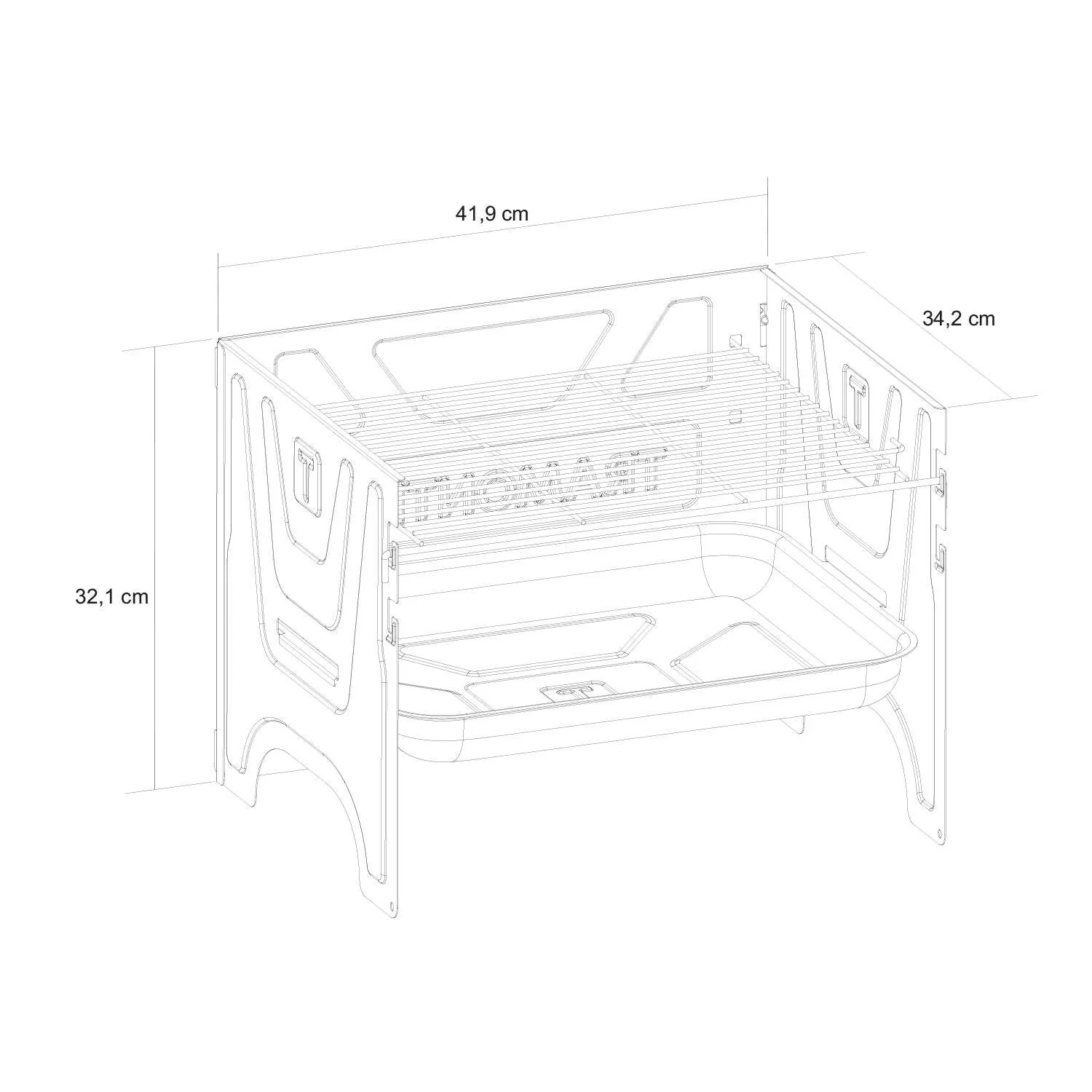 Tramontina Carbon Steel Flat-Packed Portable BBQ Grill - Image 9