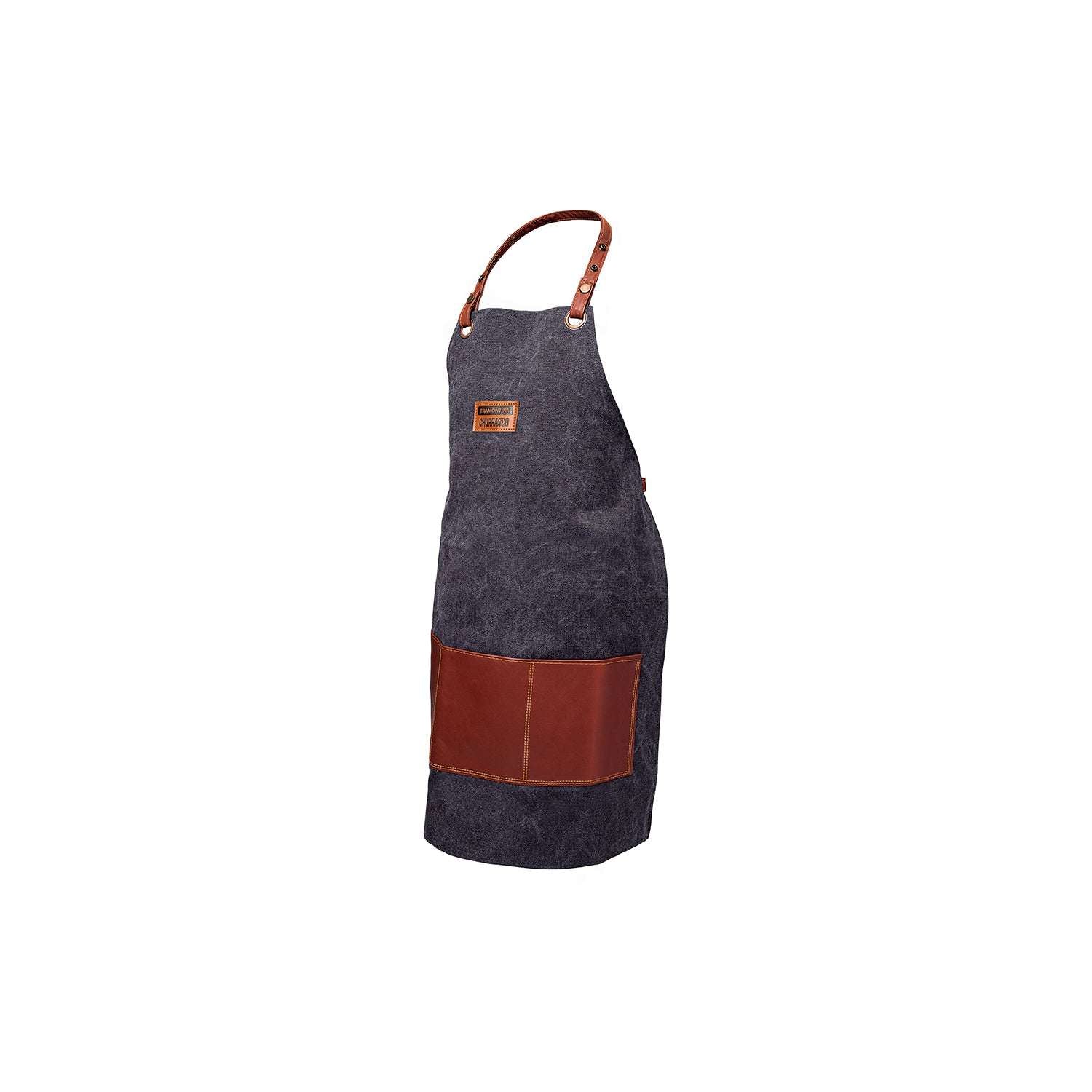 Tramontina Denim Fabric with Synthetic Leather Barbecue Apron - Image 2