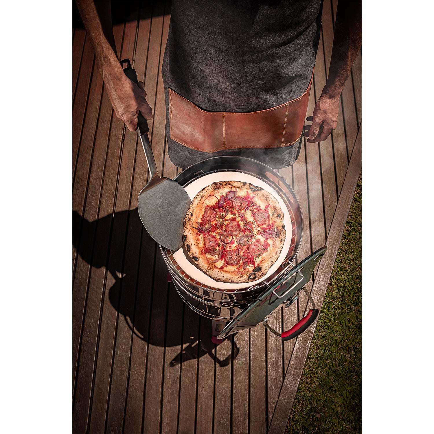 Tramontina Denim Fabric with Synthetic Leather Barbecue Apron - Image 6