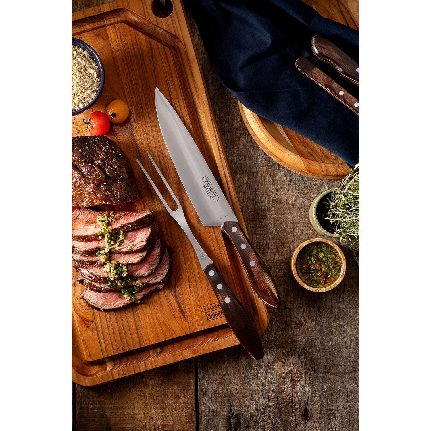 Tramontina Dishwasher-safe Wooden Handle 2 Pcs. Carving Set - Image 11