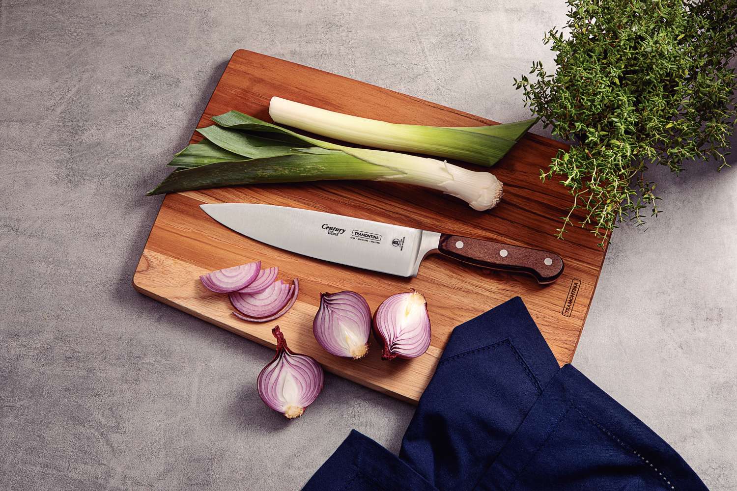 Tramontina Dishwasher-safe Wooden Handle 3 Pcs. Knife Set - Image 3