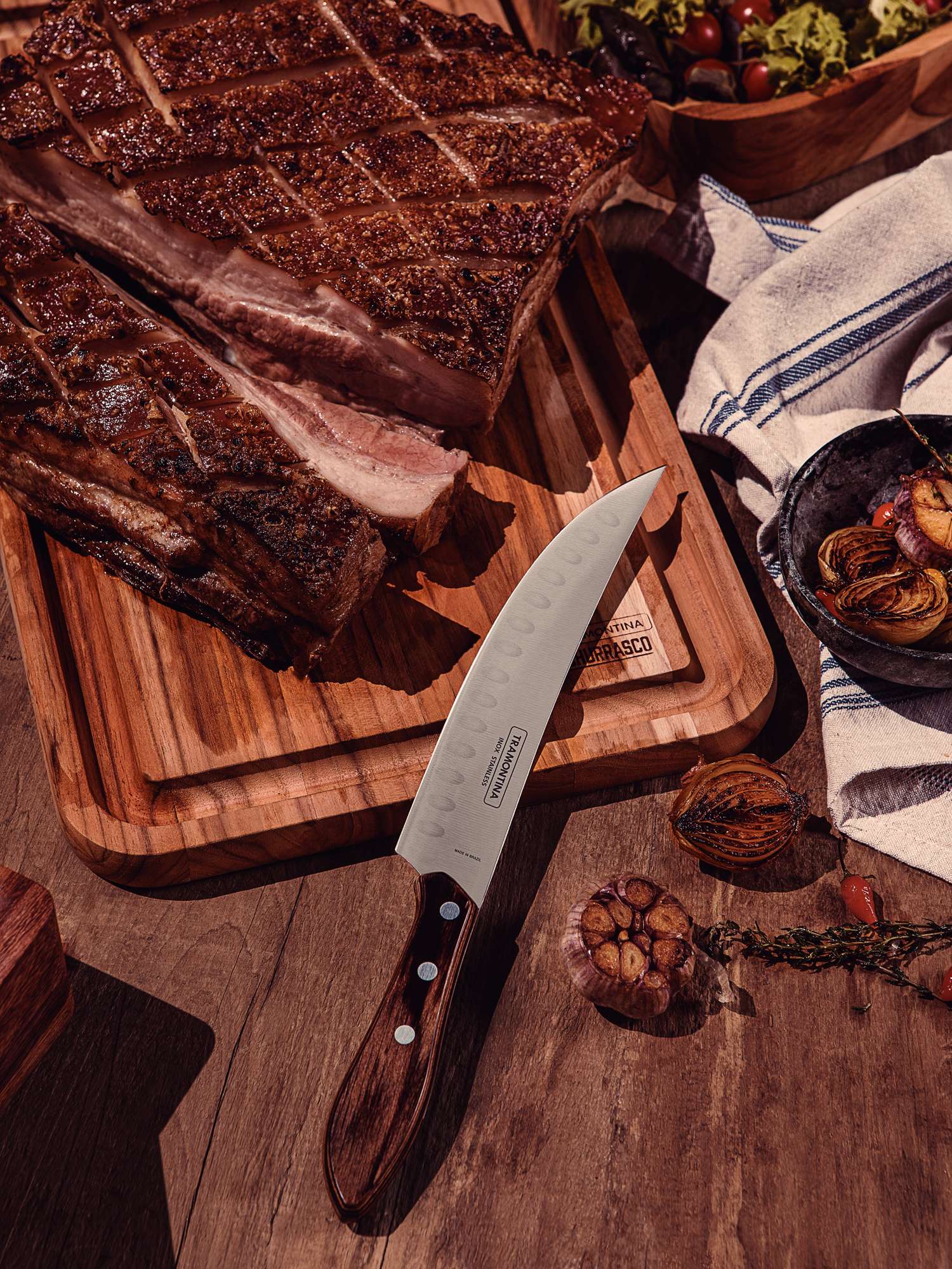 Tramontina Dishwasher-safe Wooden Handle 8" Butcher's Knife - Image 4