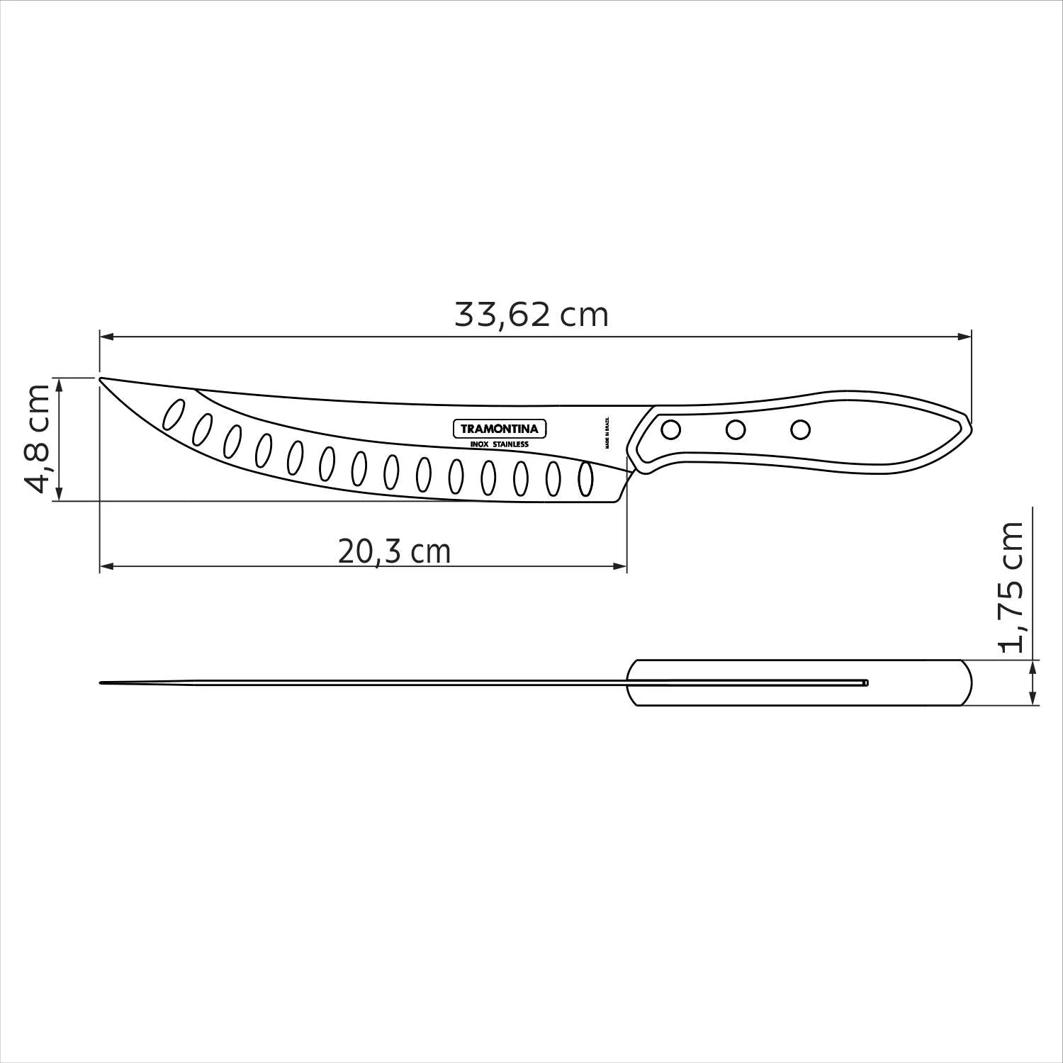 Tramontina Dishwasher-safe Wooden Handle 8" Butcher's Knife - Image 5