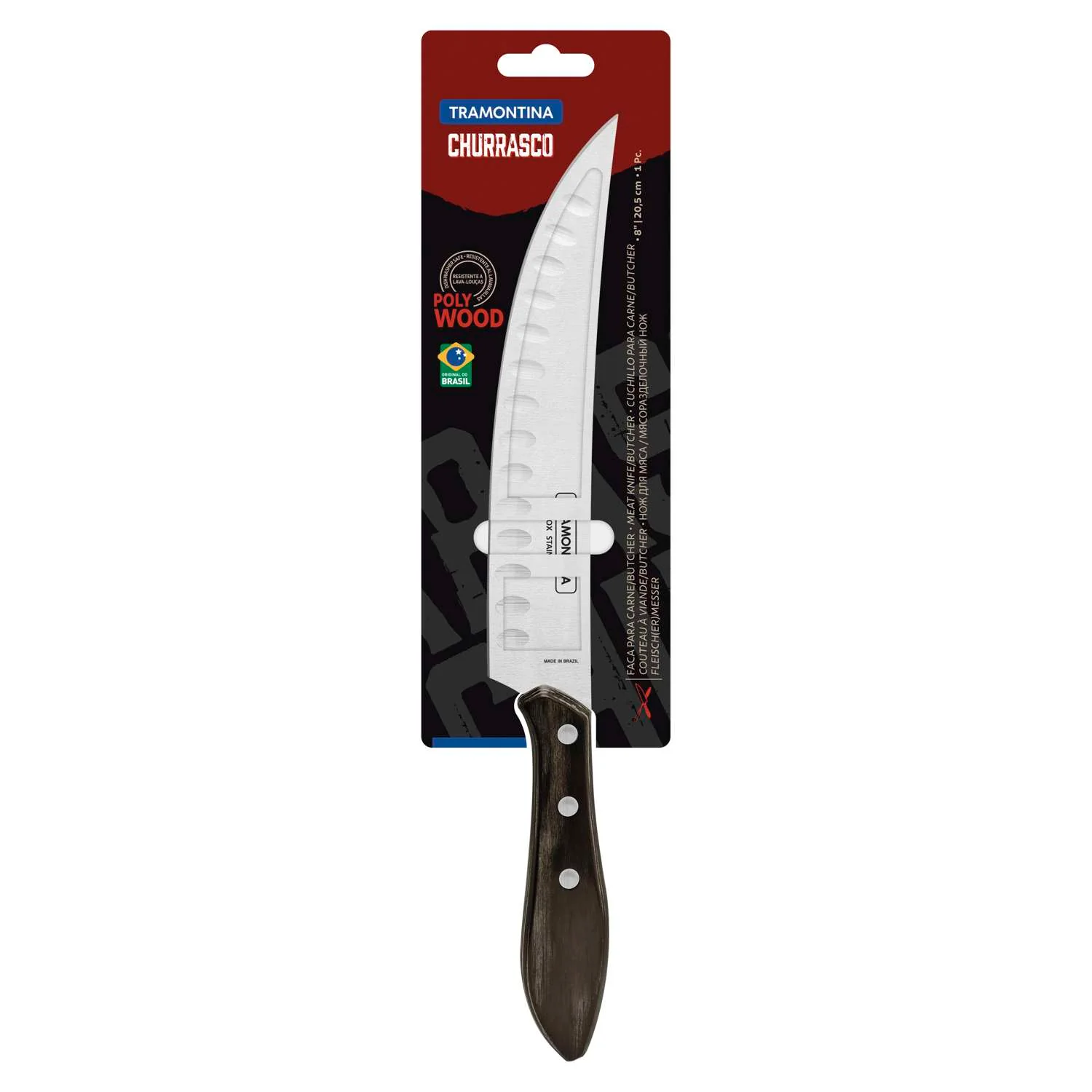 Tramontina Dishwasher-safe Wooden Handle 8" Butcher's Knife - Image 6