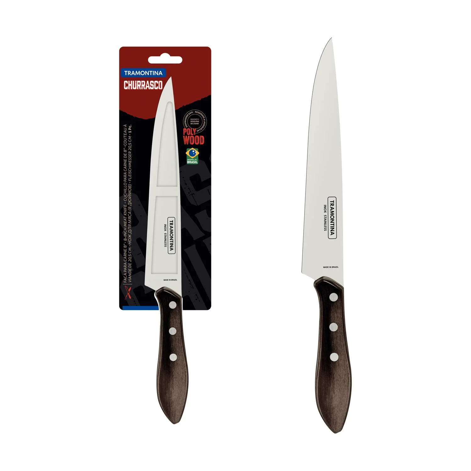 Tramontina Dishwasher-safe Wooden Handle 8" Carving Knife - Image 2