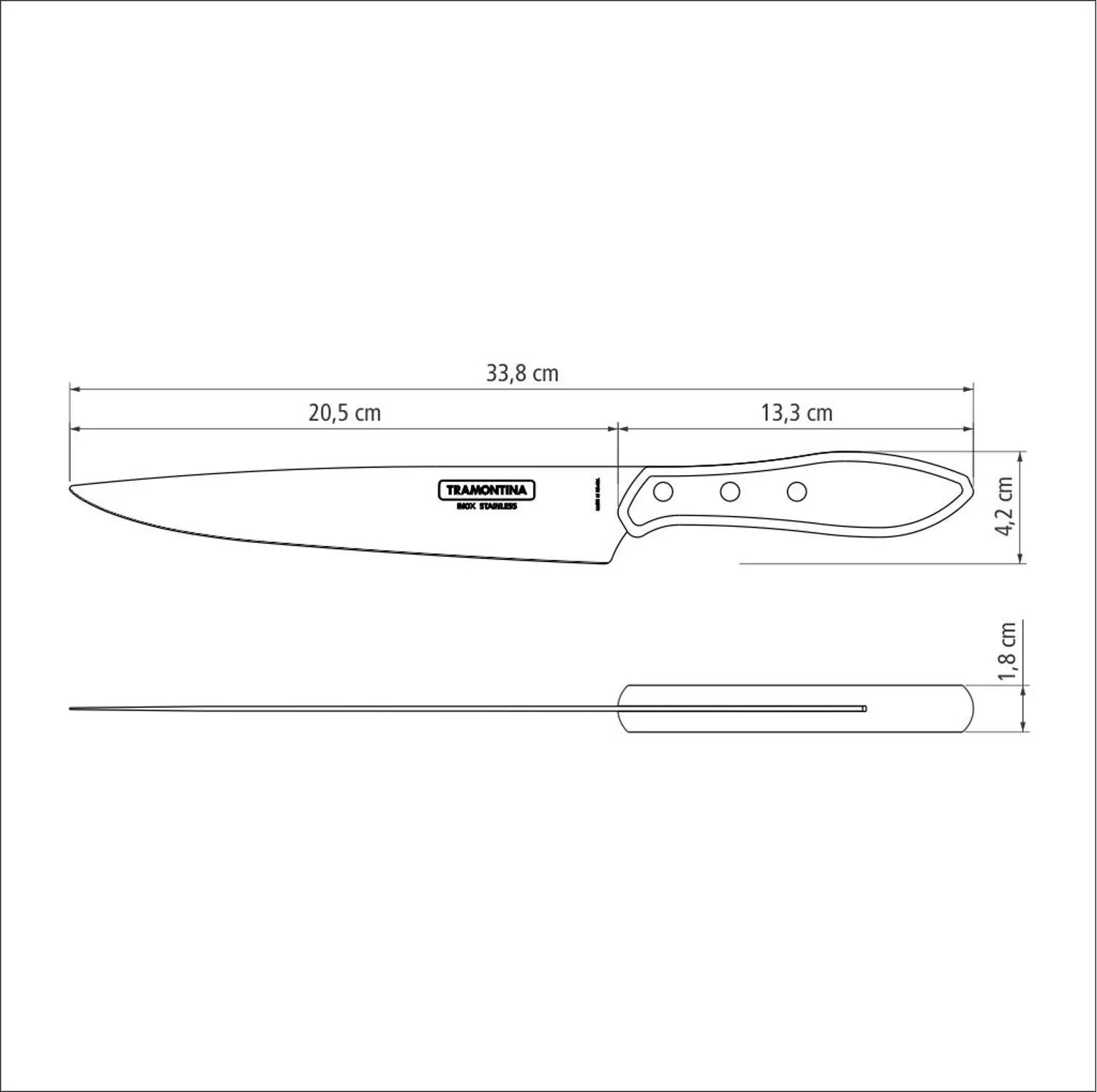Tramontina Dishwasher-safe Wooden Handle 8" Carving Knife - Image 4